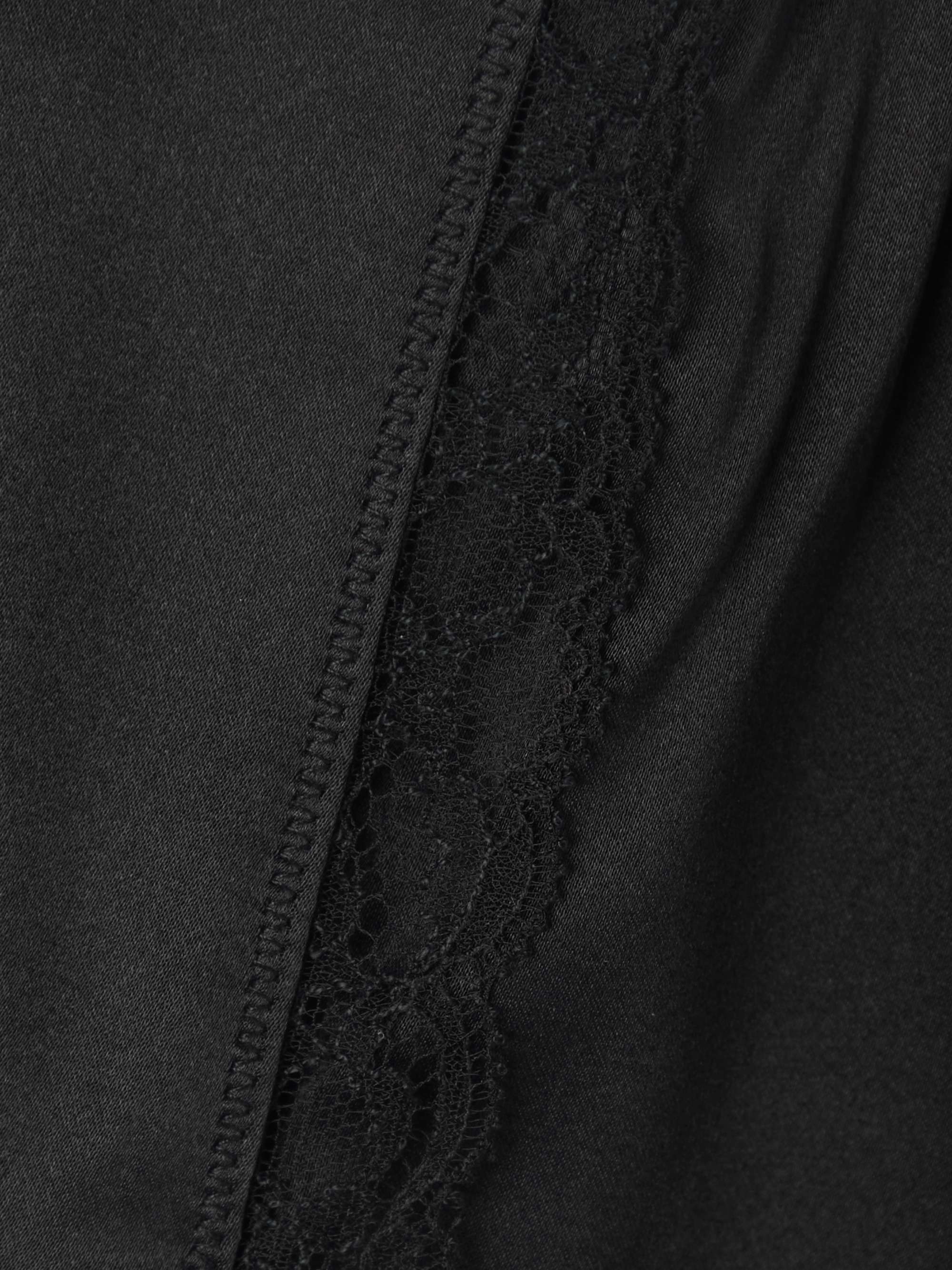 Lace-trimmed silk-blend satin shorts view