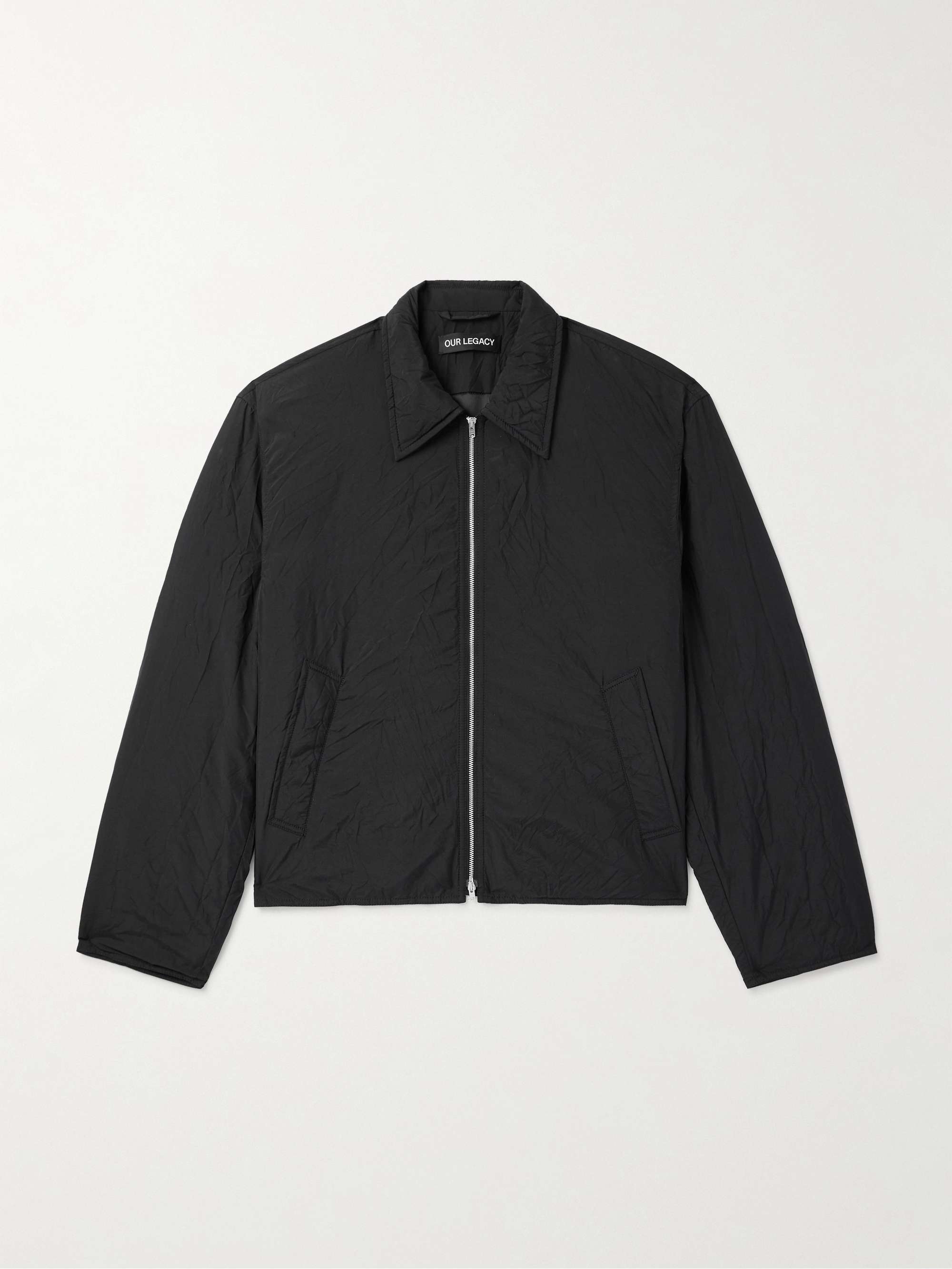 Slight Crinkled-Shell Blouson Jacket view