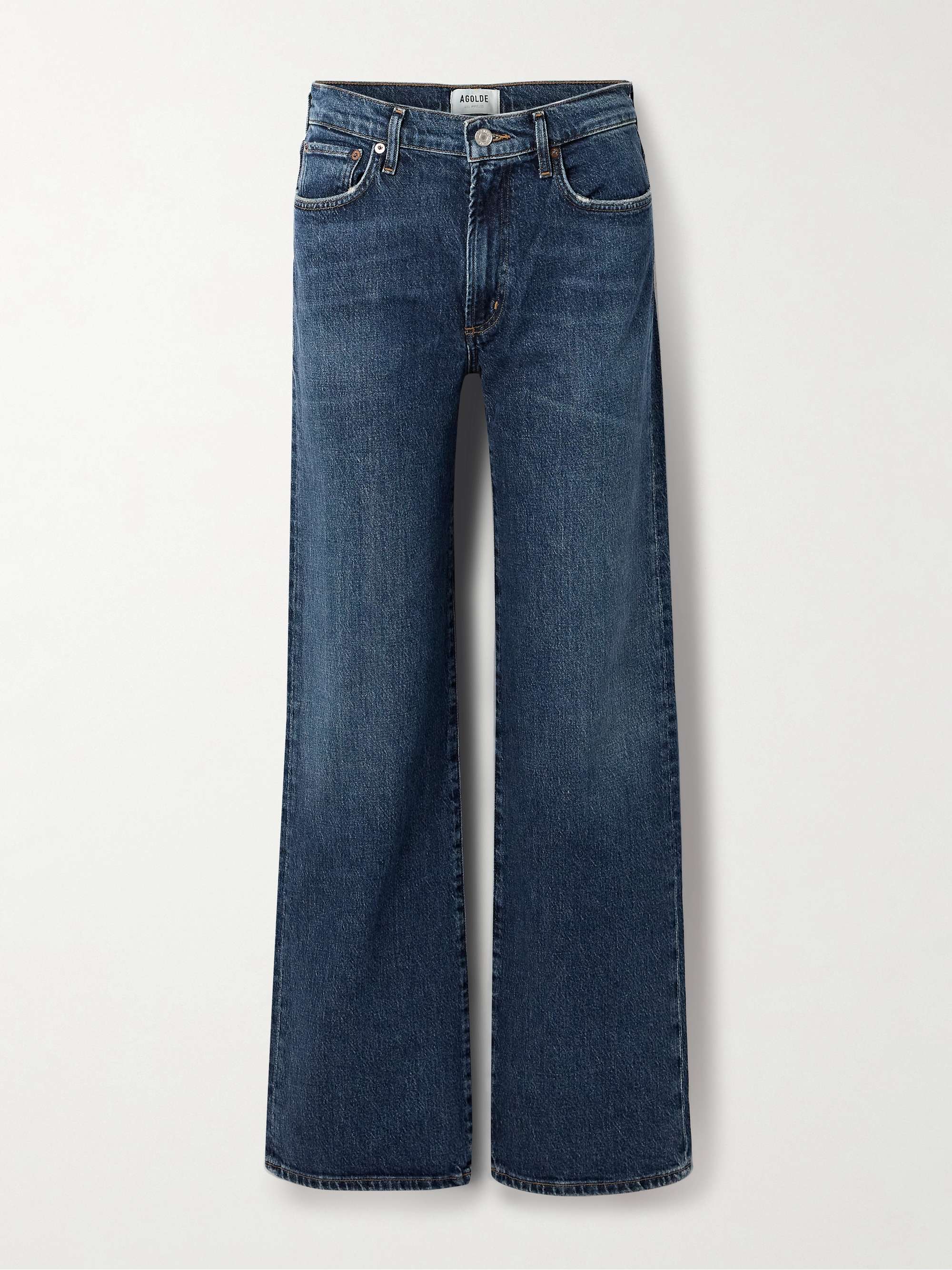 Harper mid-rise wide-leg jeans view