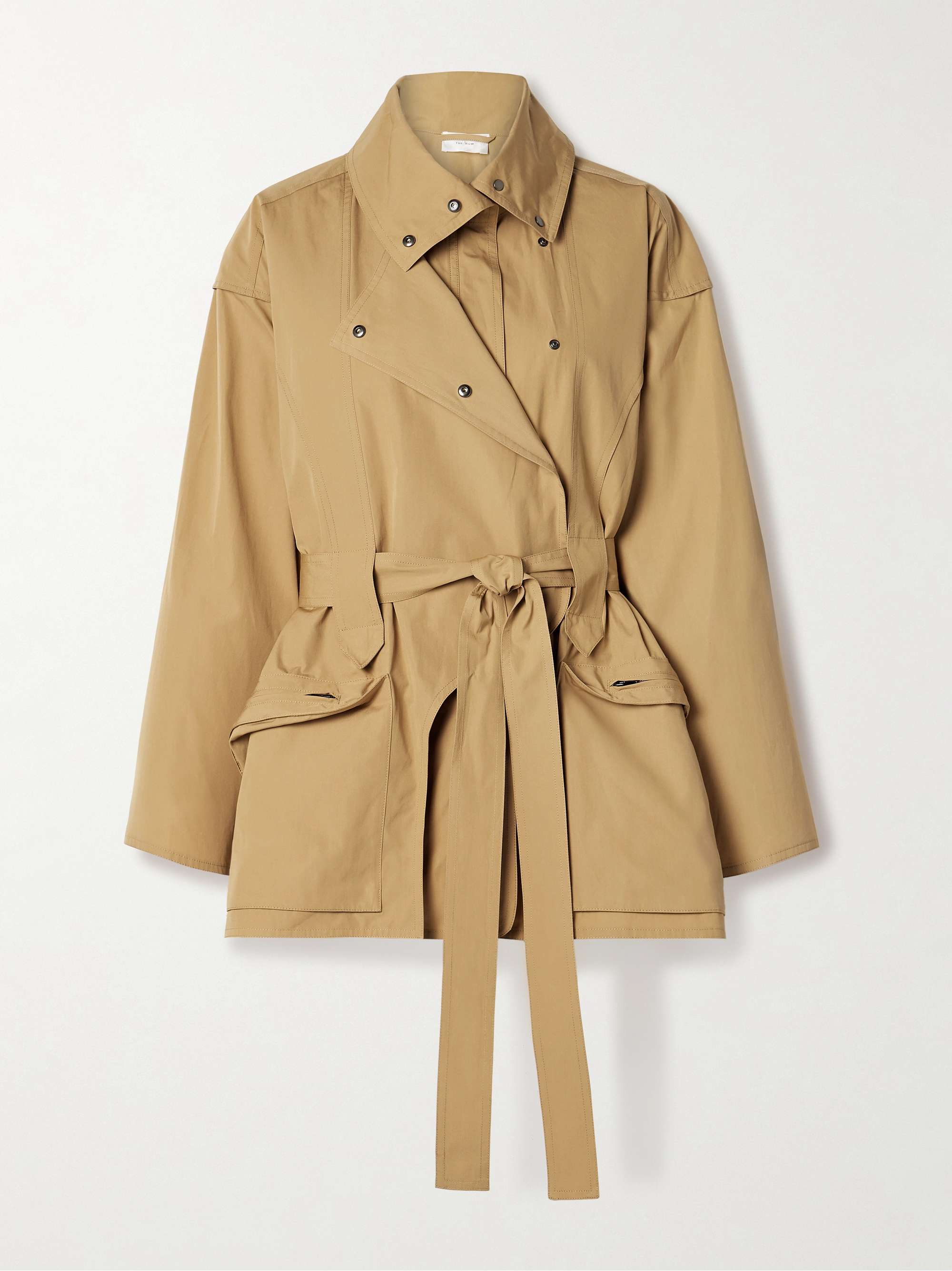 Pierrick belted cotton-poplin jacket view