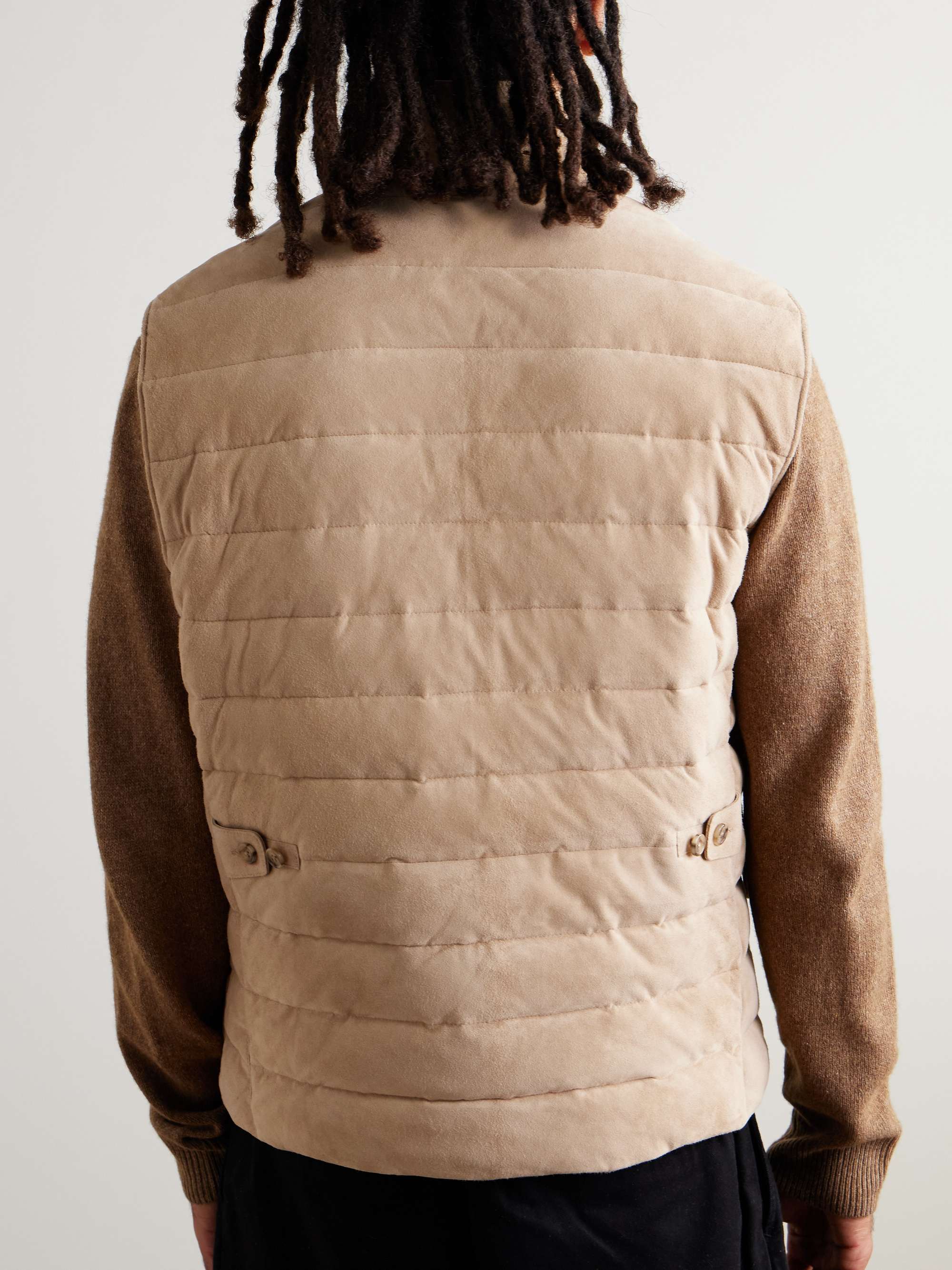 Quilted Suede Gilet view