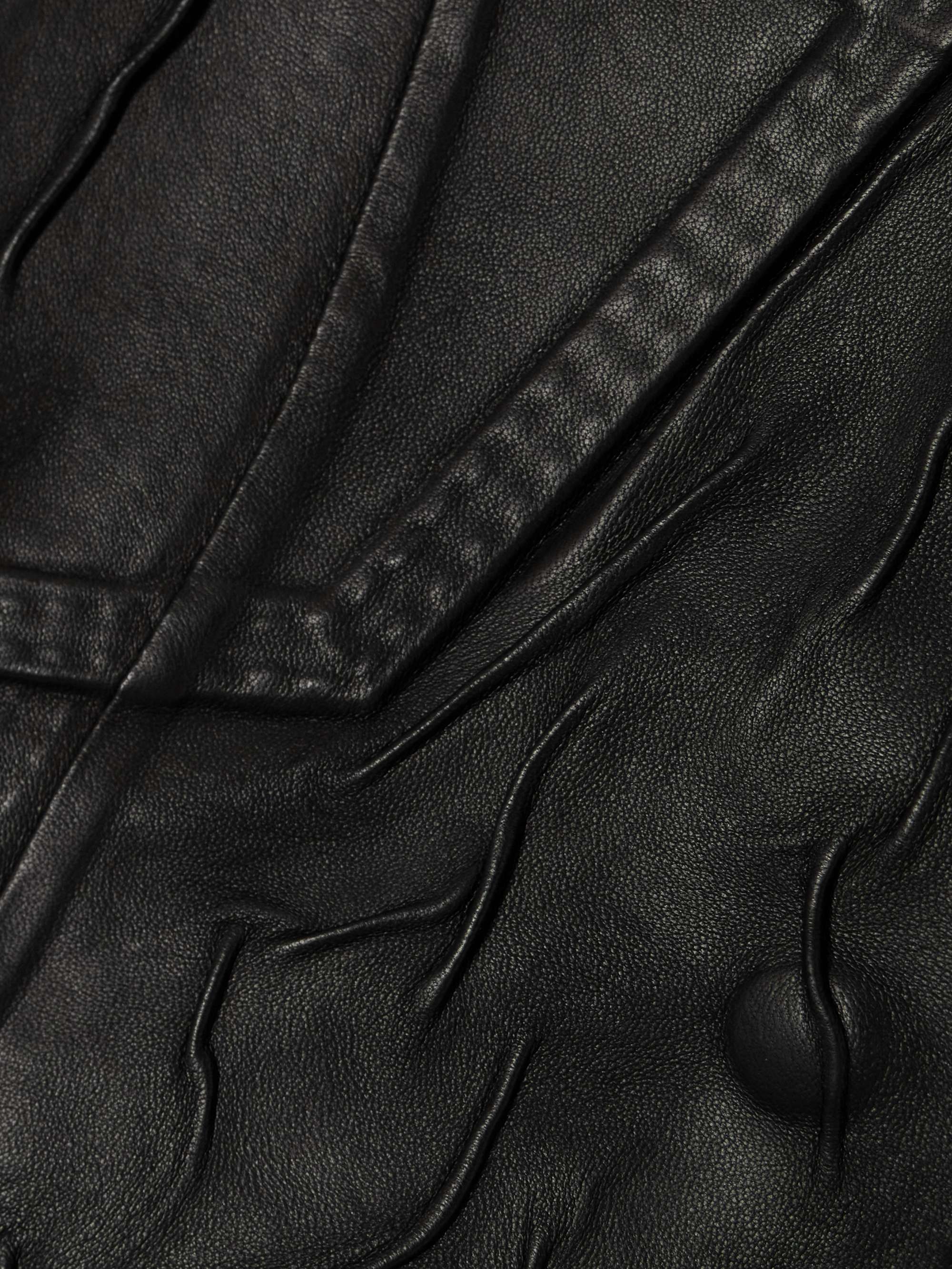 Distressed leather jacket view