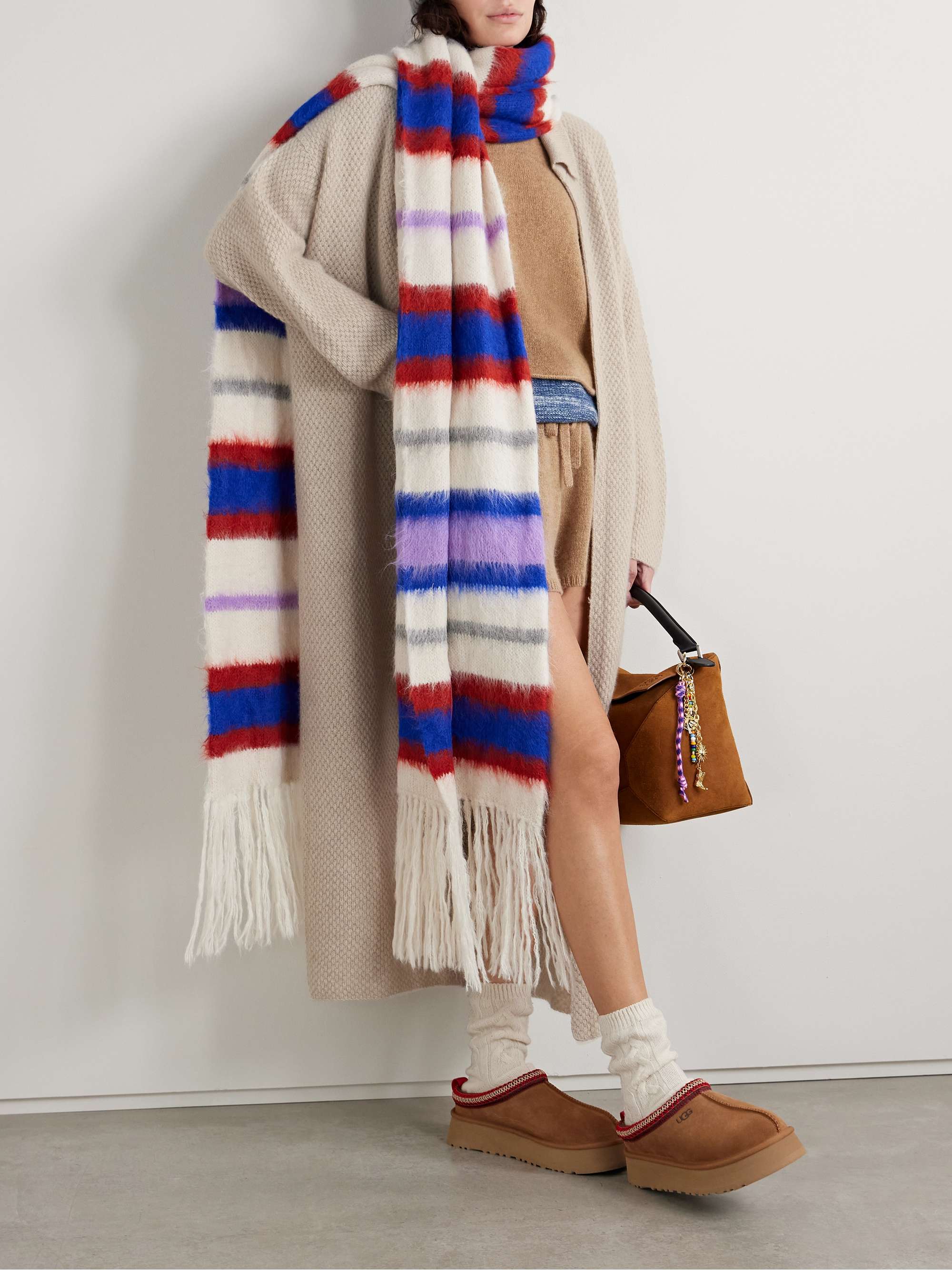 Waffle-knit cashmere cardigan view