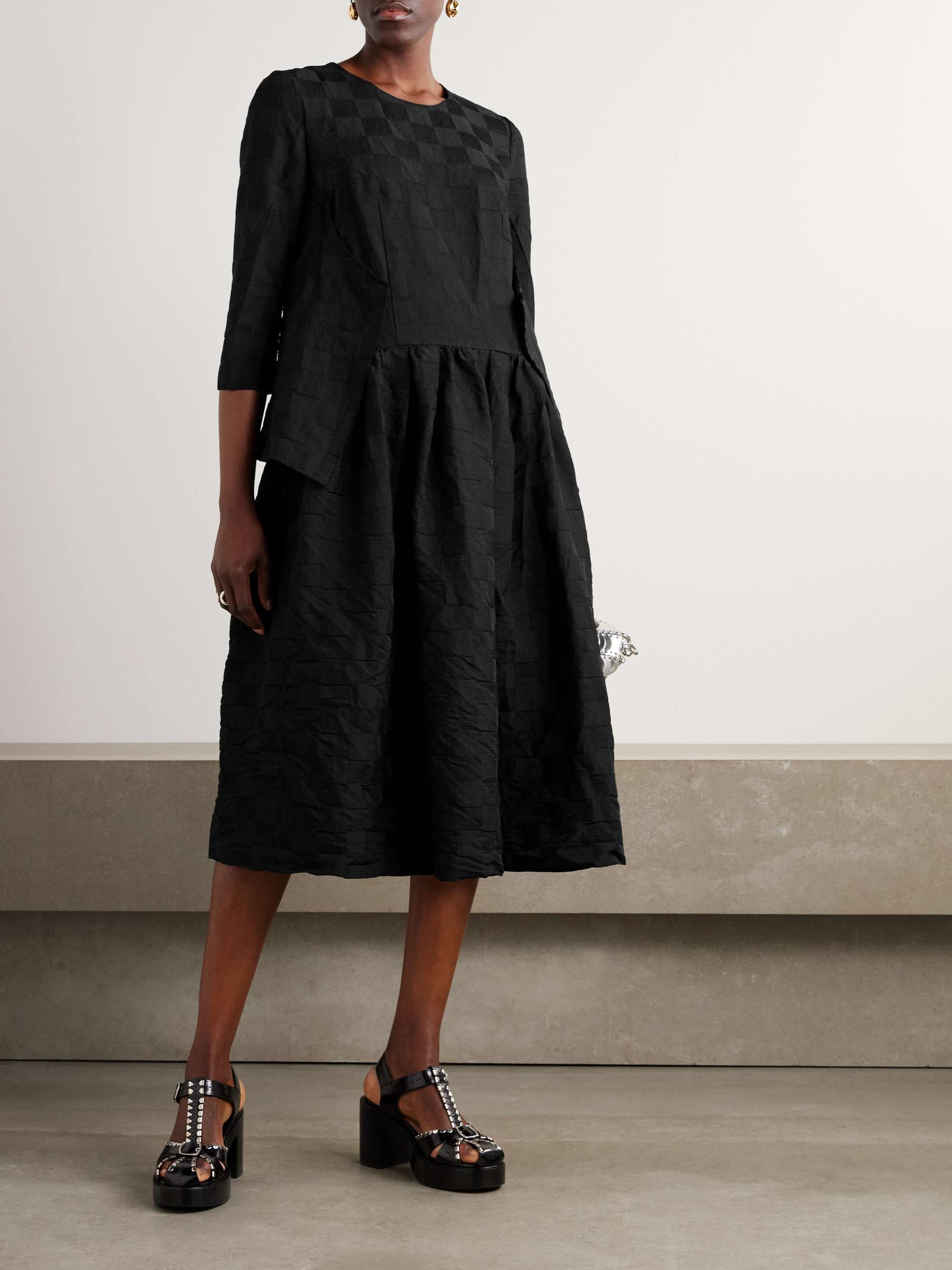 Jacquard midi dress view