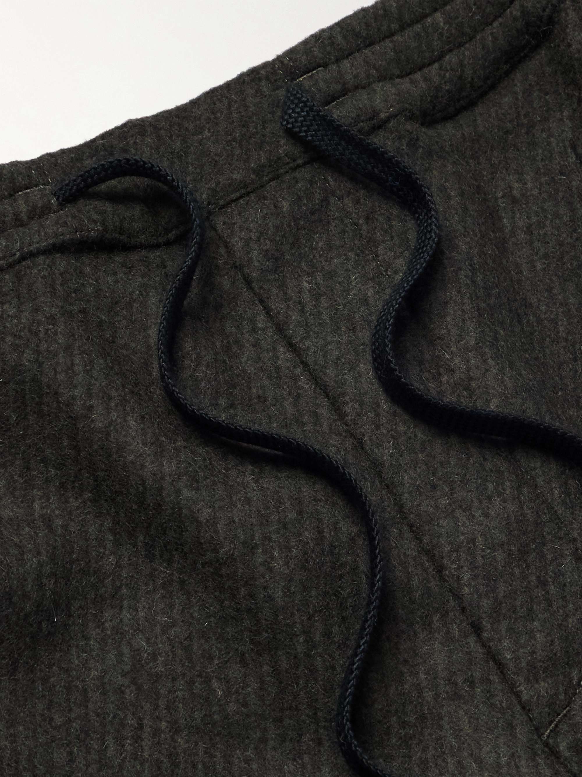 Samurai Wide-Leg Wool and Cashmere-Blend Trousers view