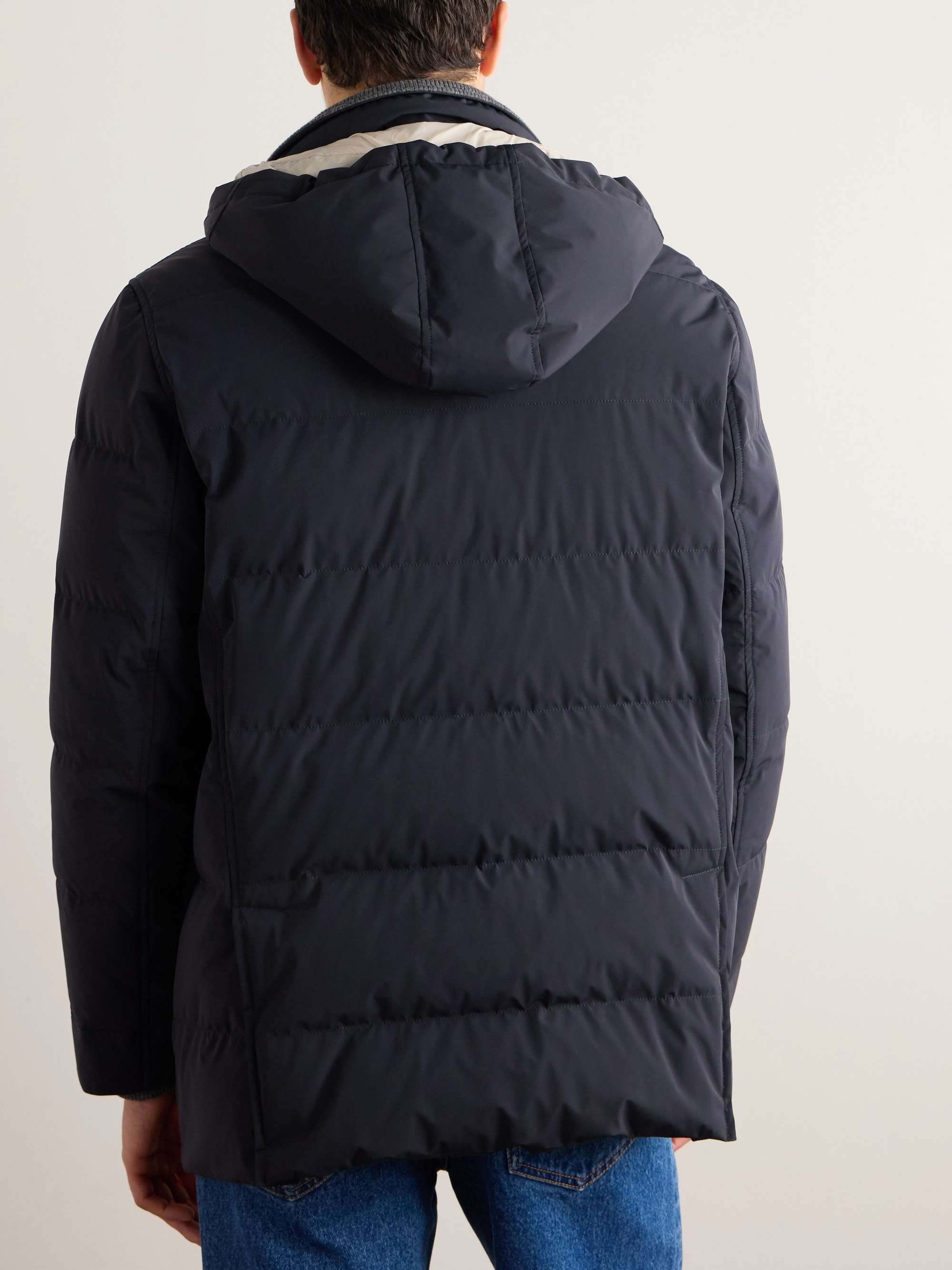 Quilted Shell Hooded Down Coat view