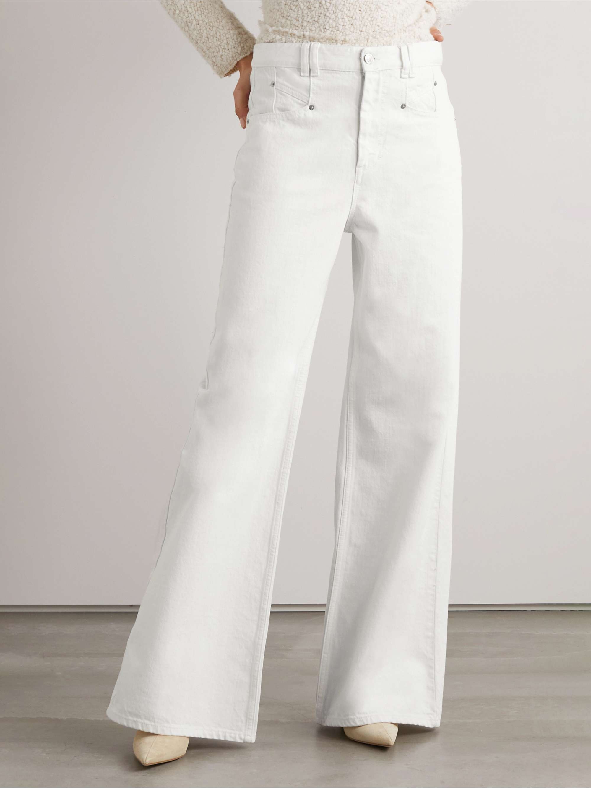 Lemony high-rise wide-leg jeans view
