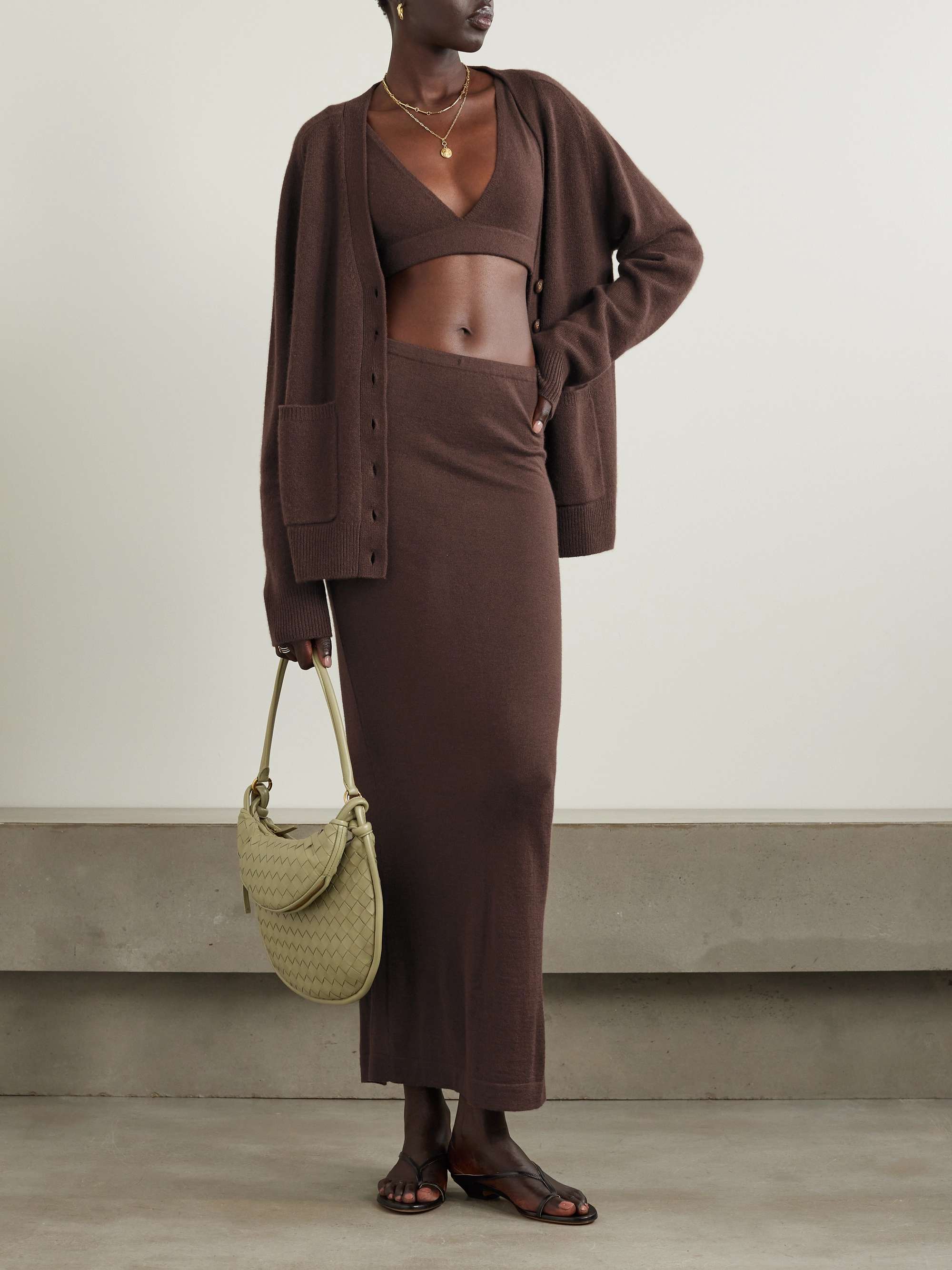 Emma cashmere maxi skirt view