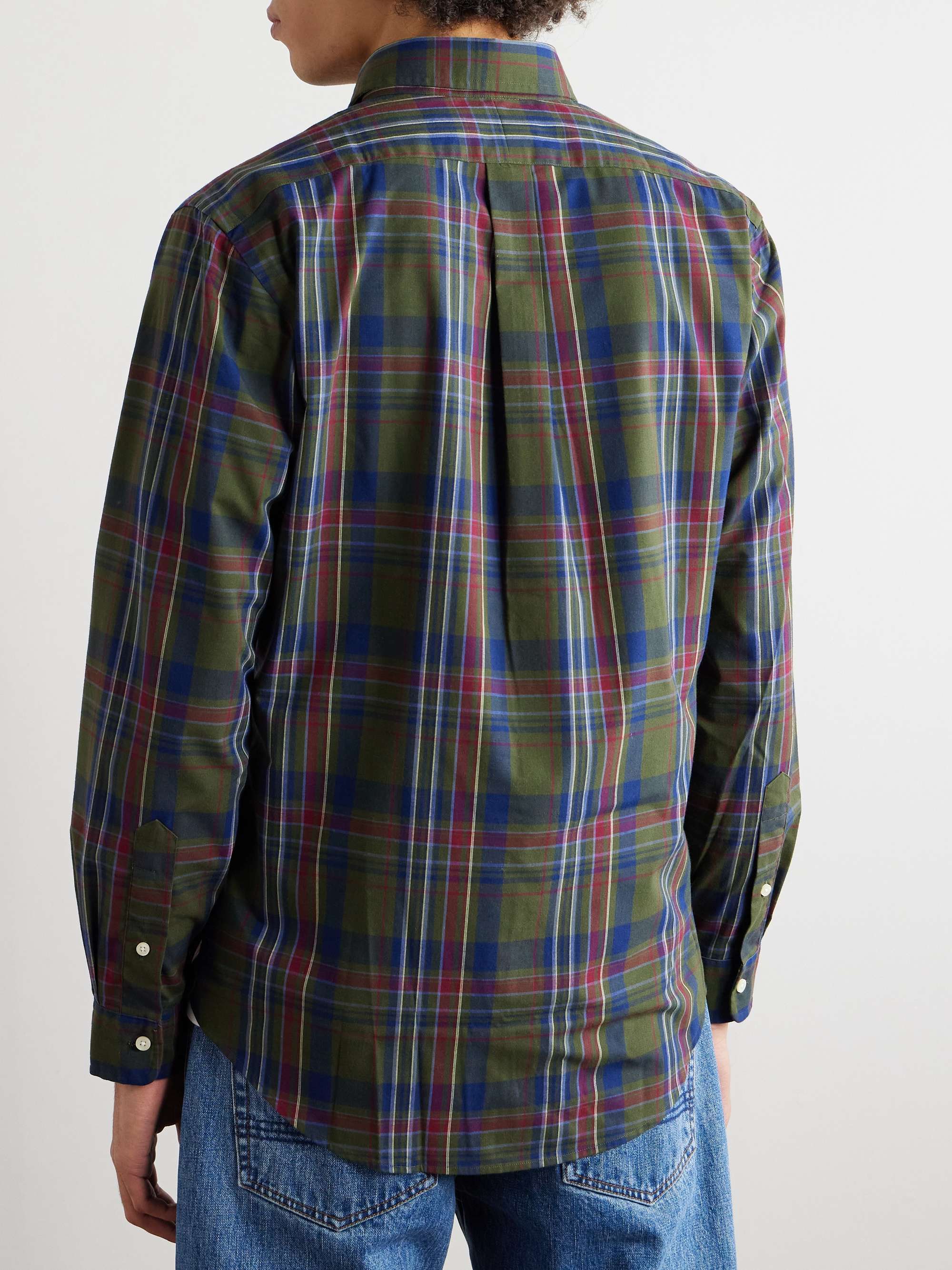 Button-Down Collar Checked Performance Woven Shirt view