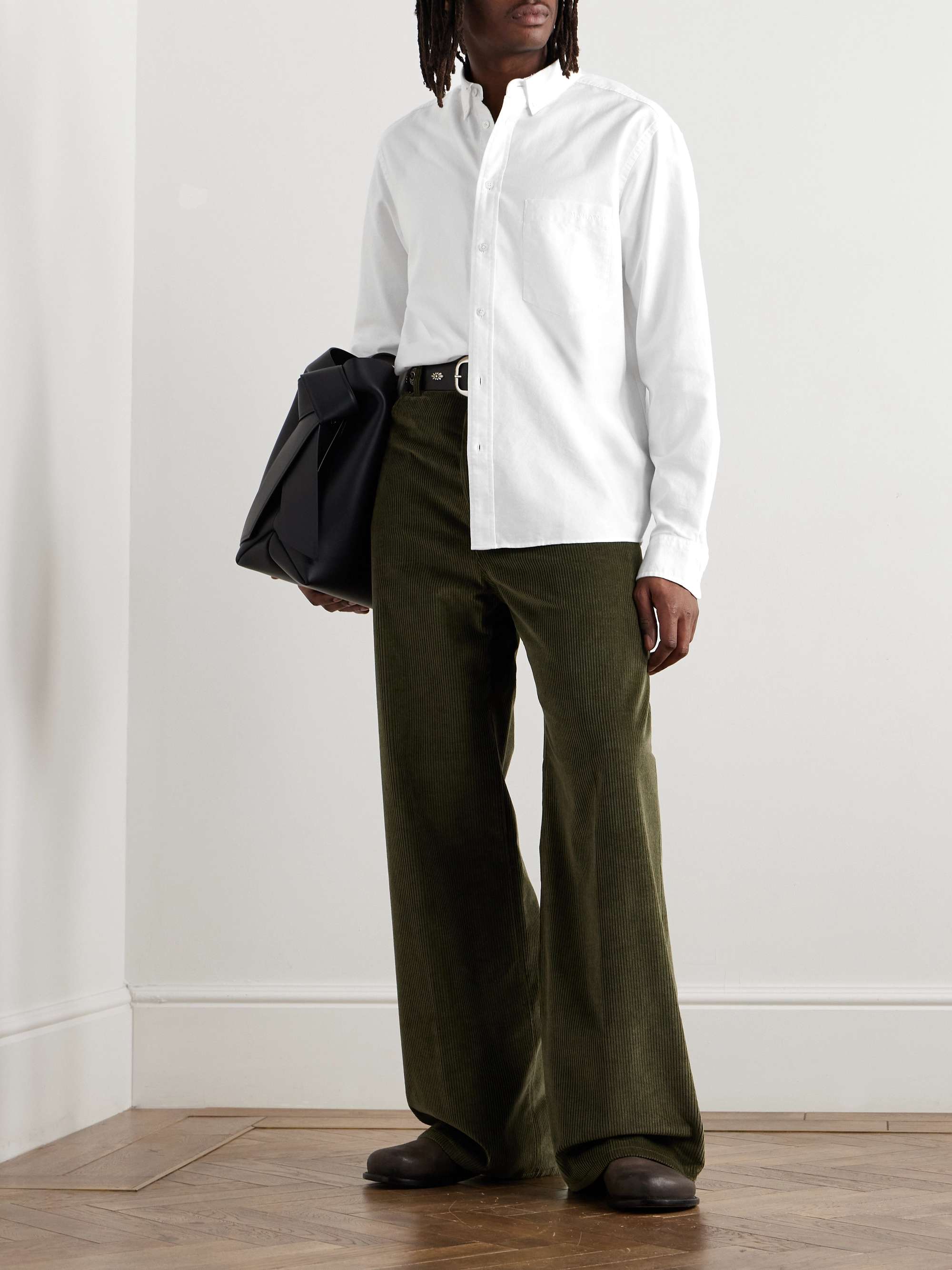 Jasolo Logo-Embroidered Cotton Shirt view