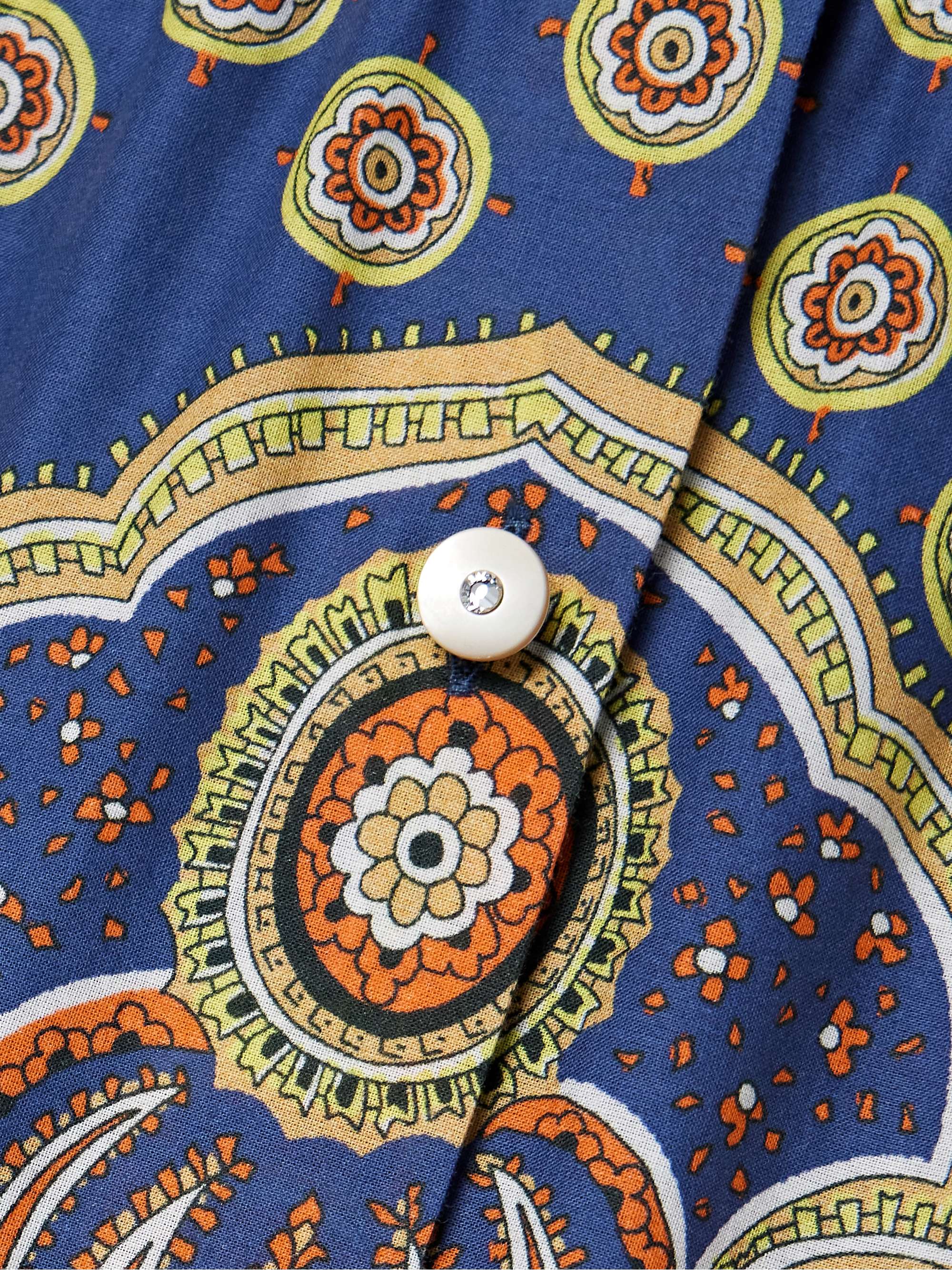 Printed cotton midi dress view