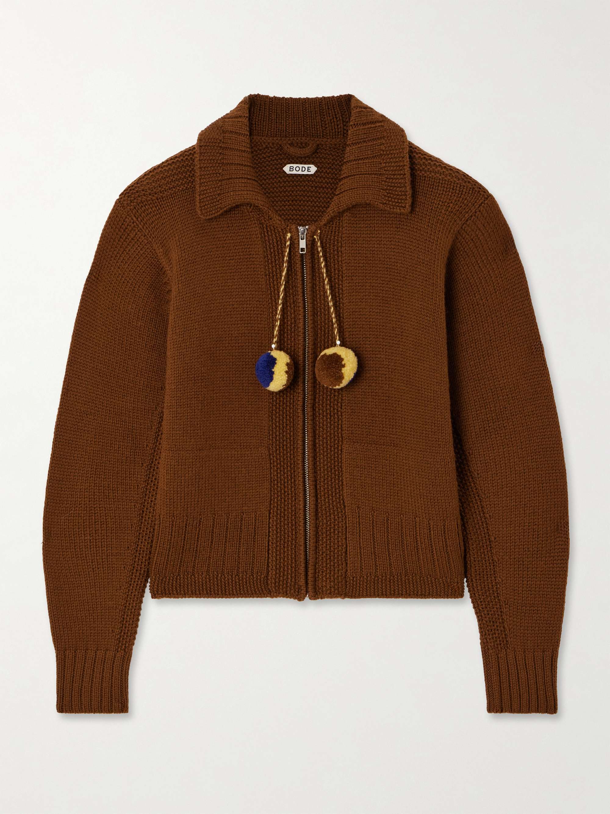 Marion pompom-detailed wool cardigan view