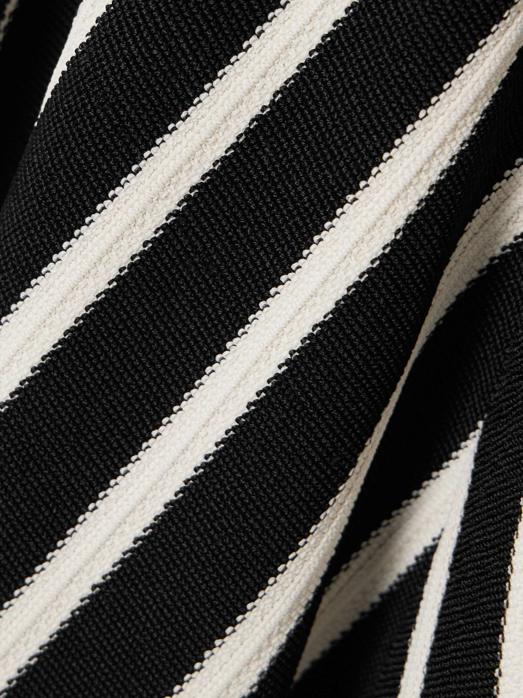 Illuminate striped knitted midi dress view