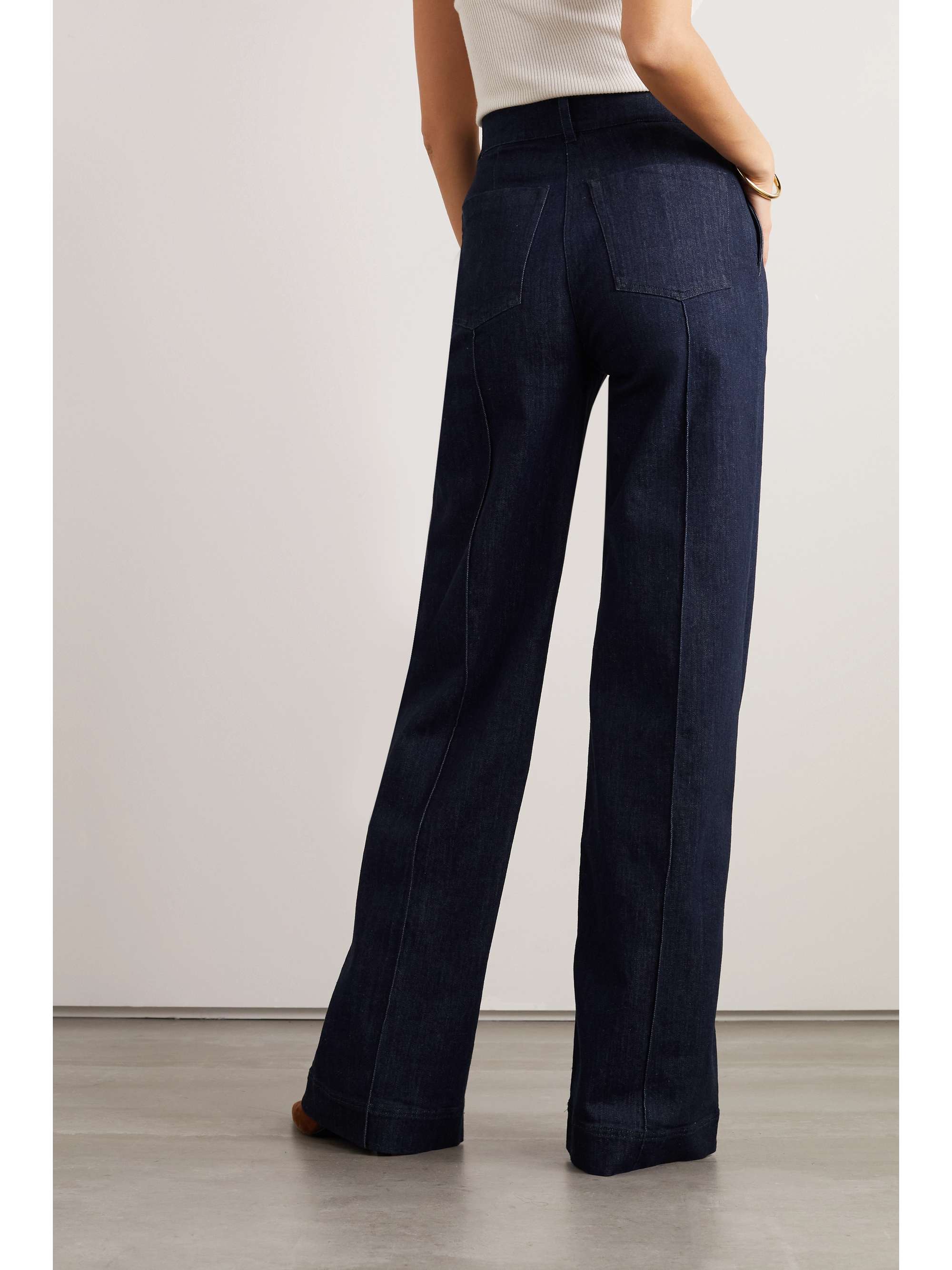 + NET SUSTAIN high-rise straight-leg stretch organic jeans view