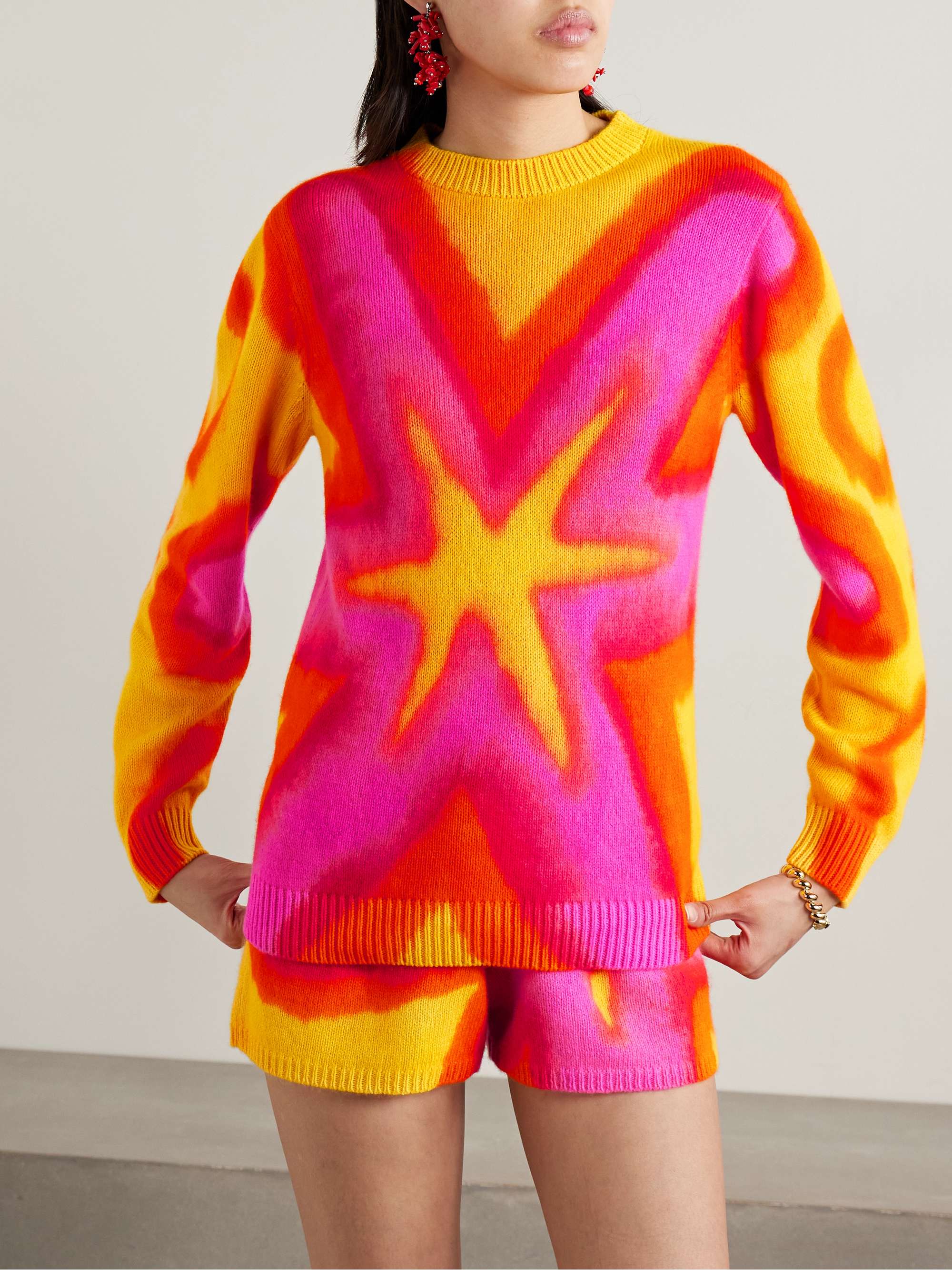 Tie-dyed cashmere sweater view