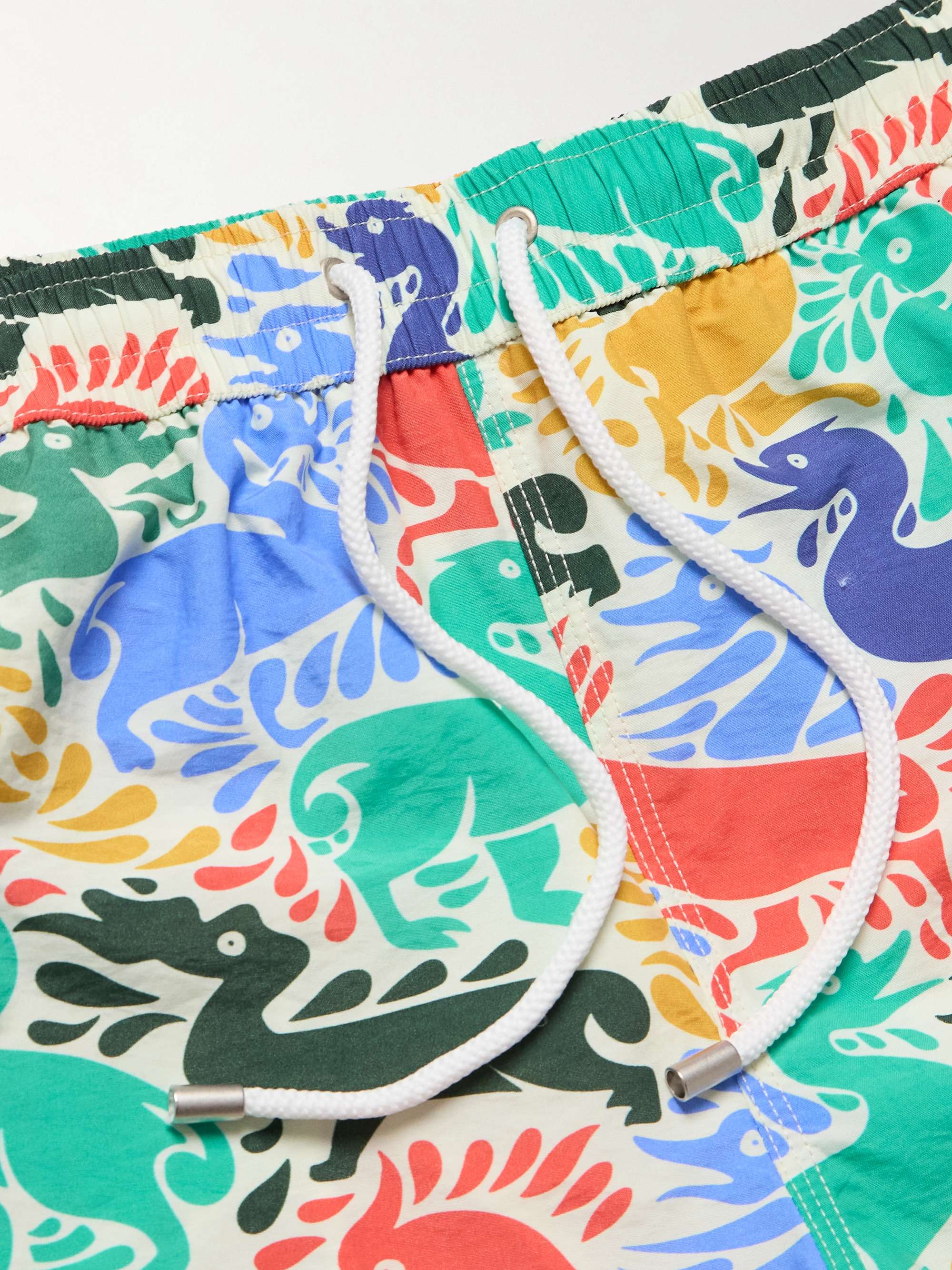 Ducks Straight-Leg Mid-Length Printed Shell Swim Shorts view