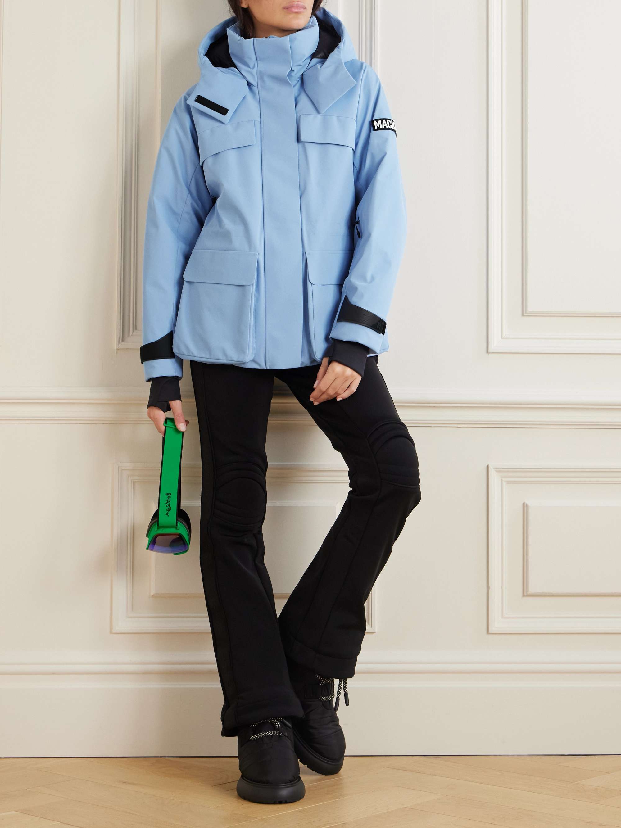 ICLYN-R hooded appliquéd down ski jacket view