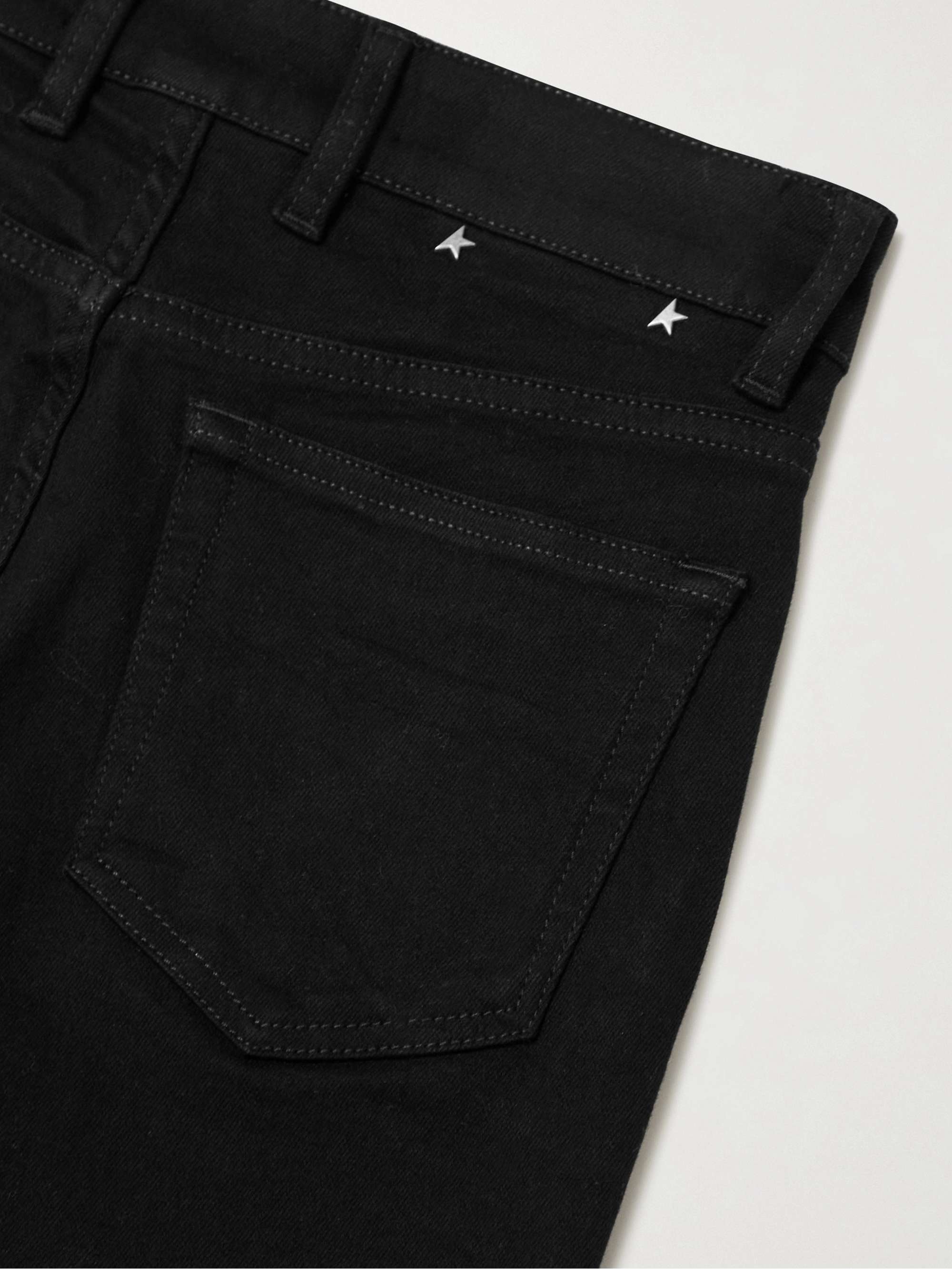 Frayed high-rise skinny jeans view
