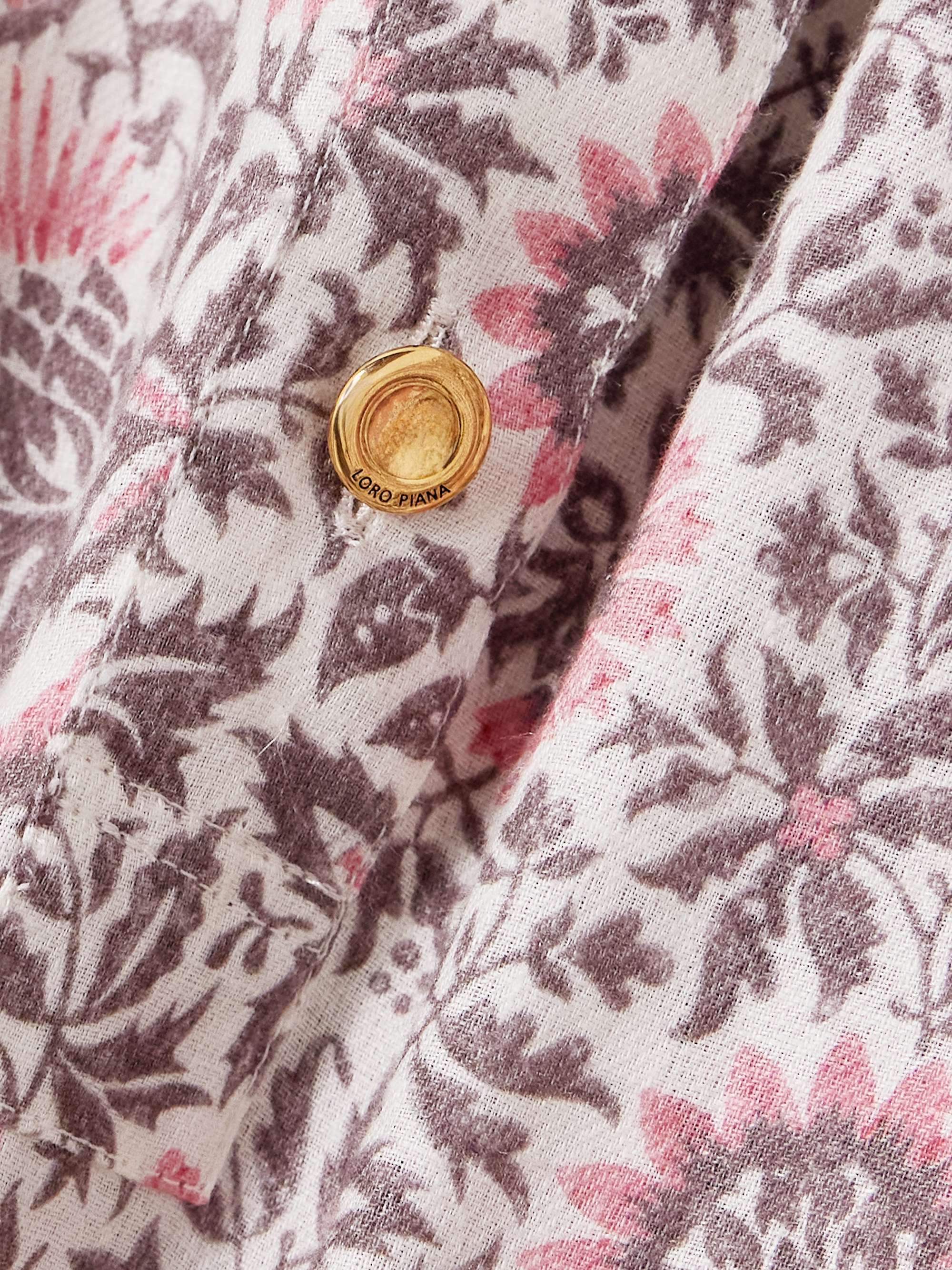 Olivia oversized printed linen shirt view