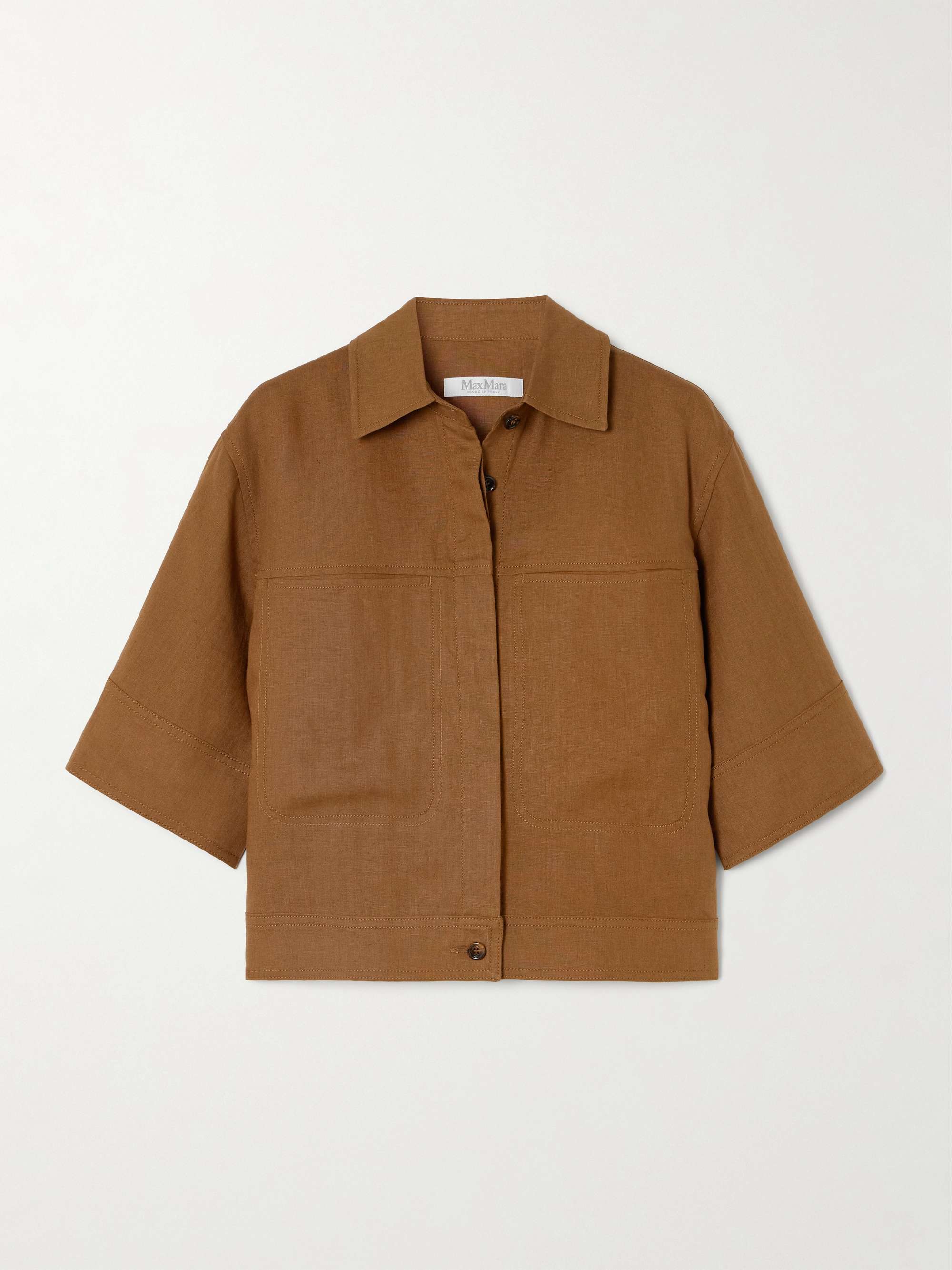 Rito cropped linen shirt view