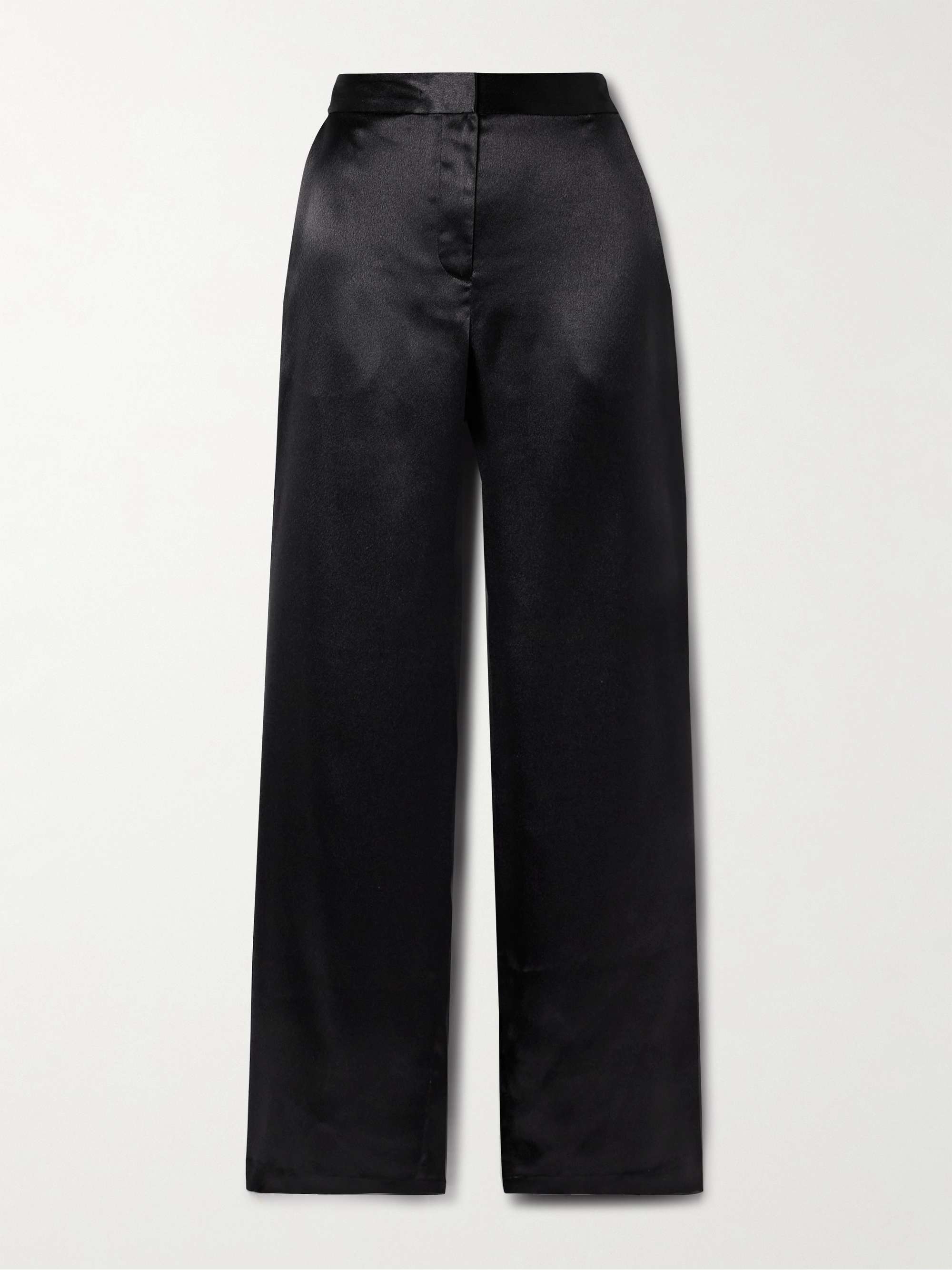 Ollie satin straight-leg pants view