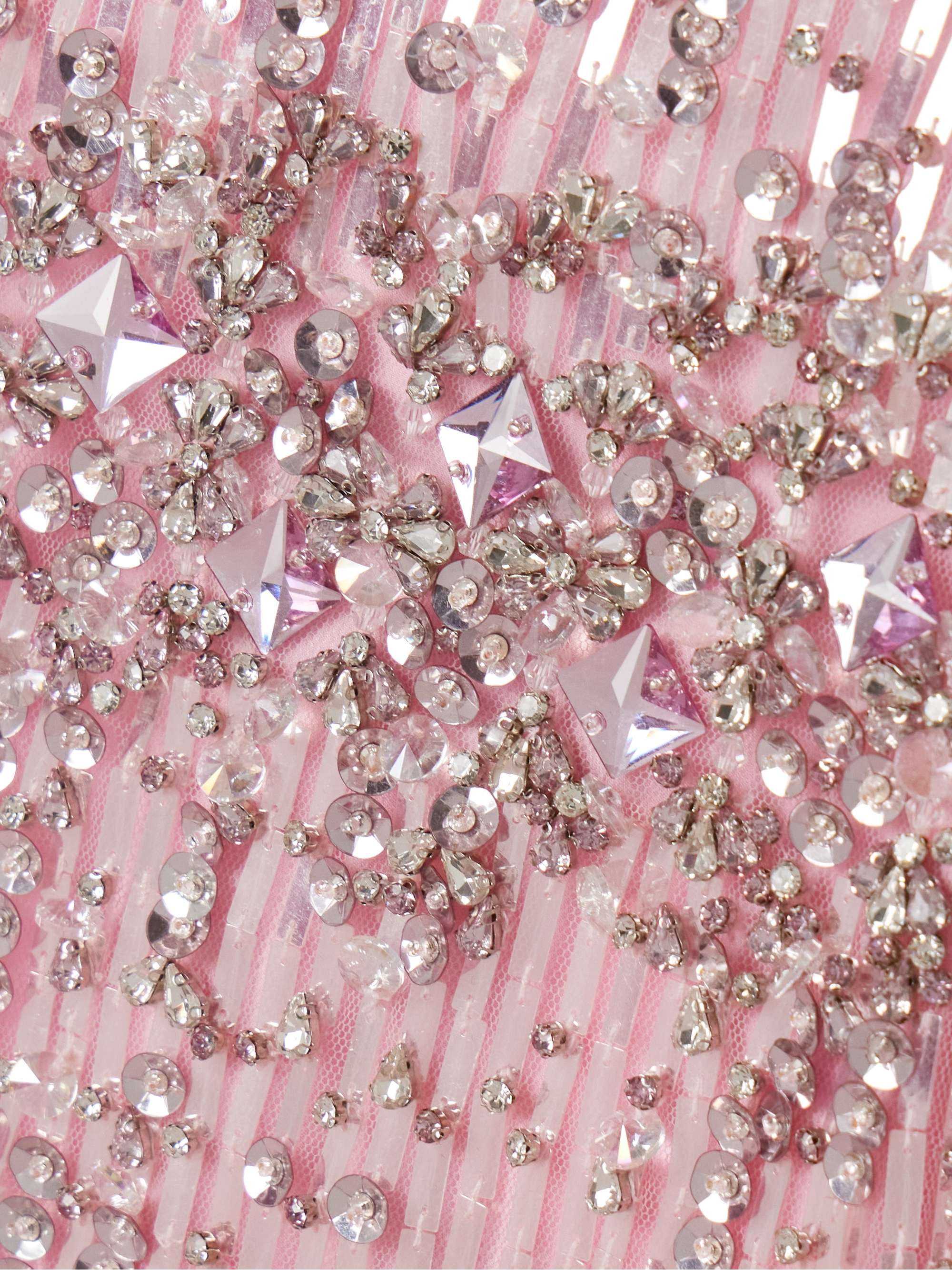 Cape-effect embellished tulle gown view