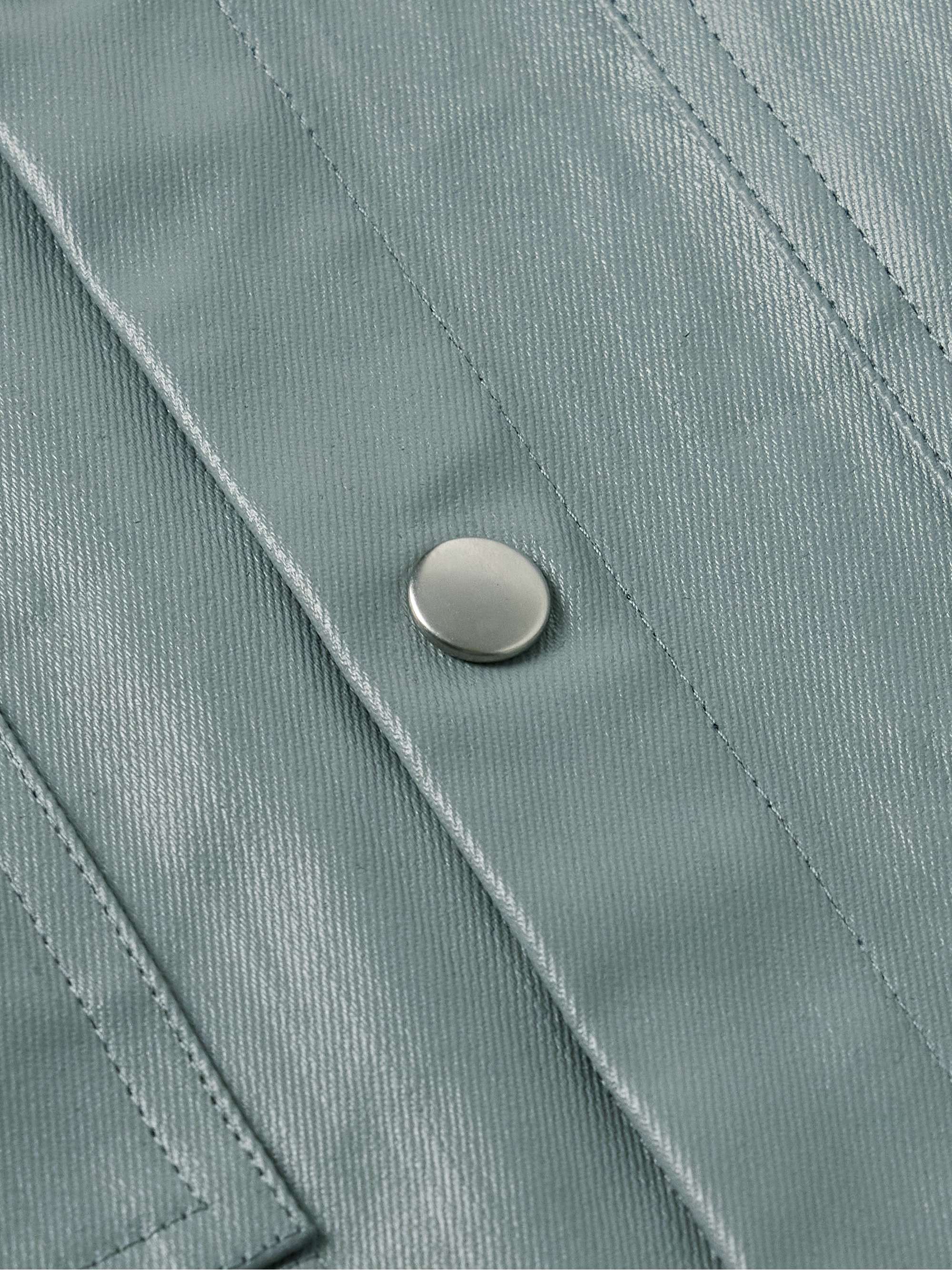 Coated Organic Denim Overshirt view