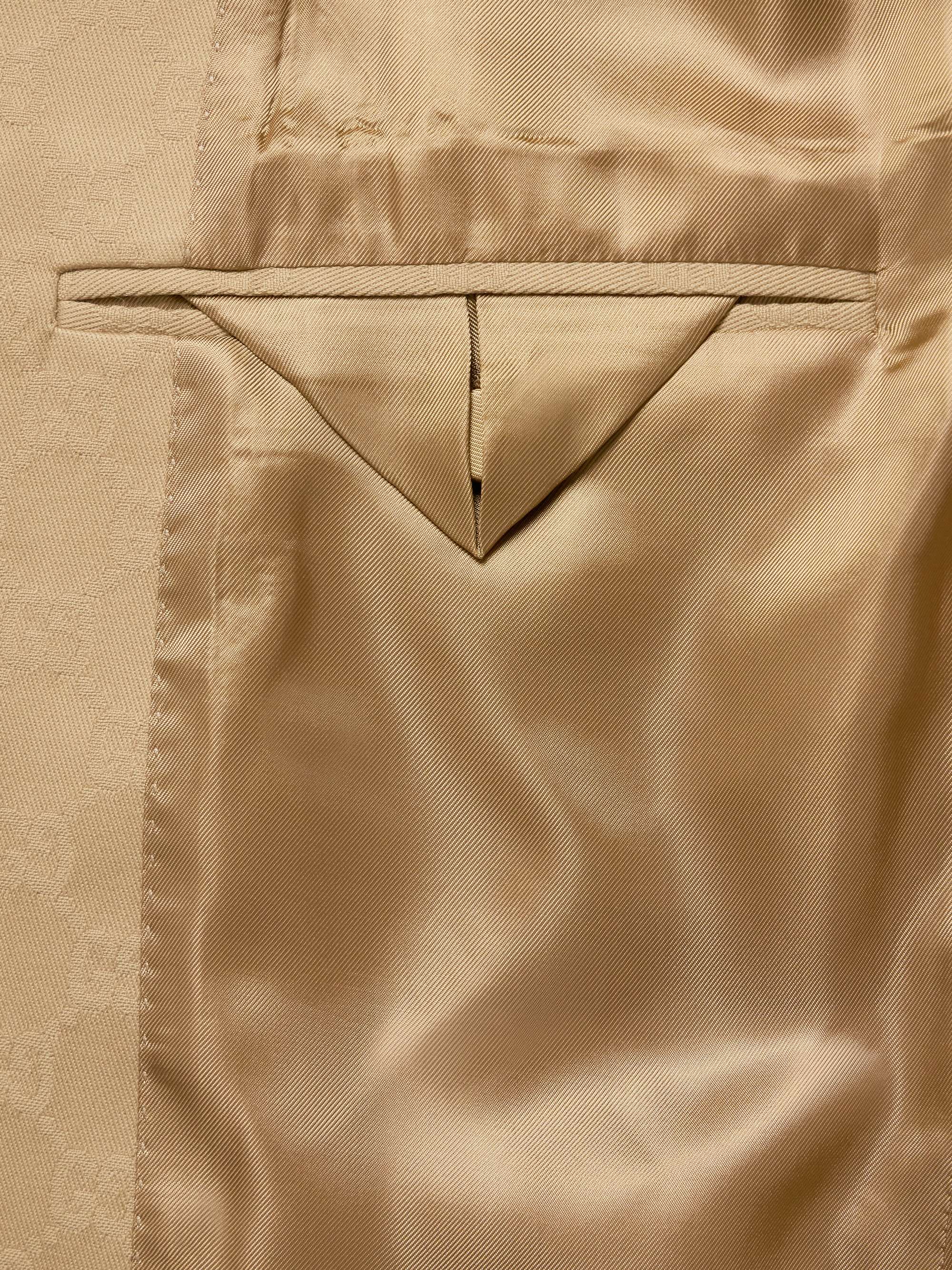 Marcello Slim-Fit Logo-Jacquard Cotton-Twill Blazer view