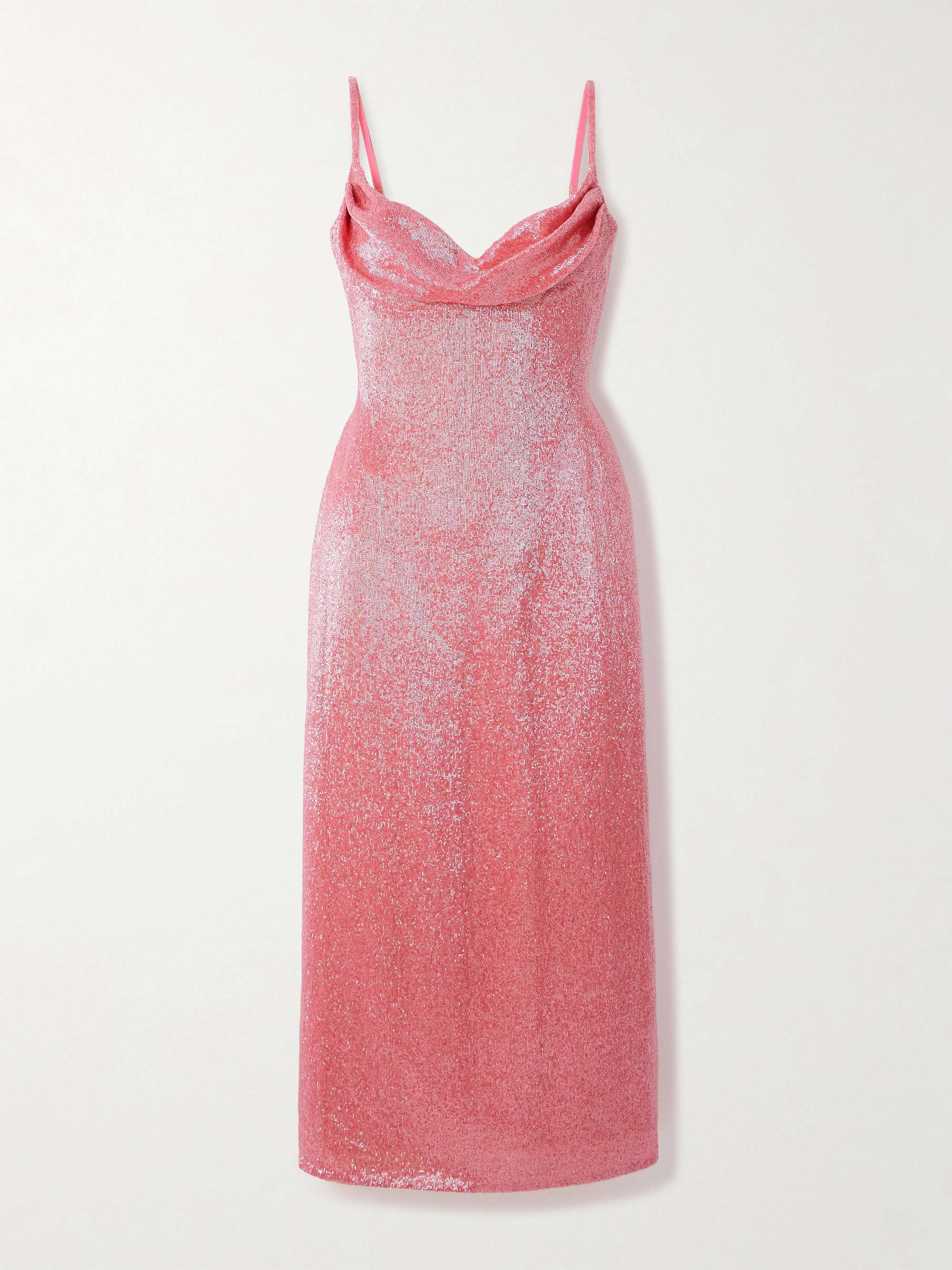 Maggi draped beaded tulle gown view