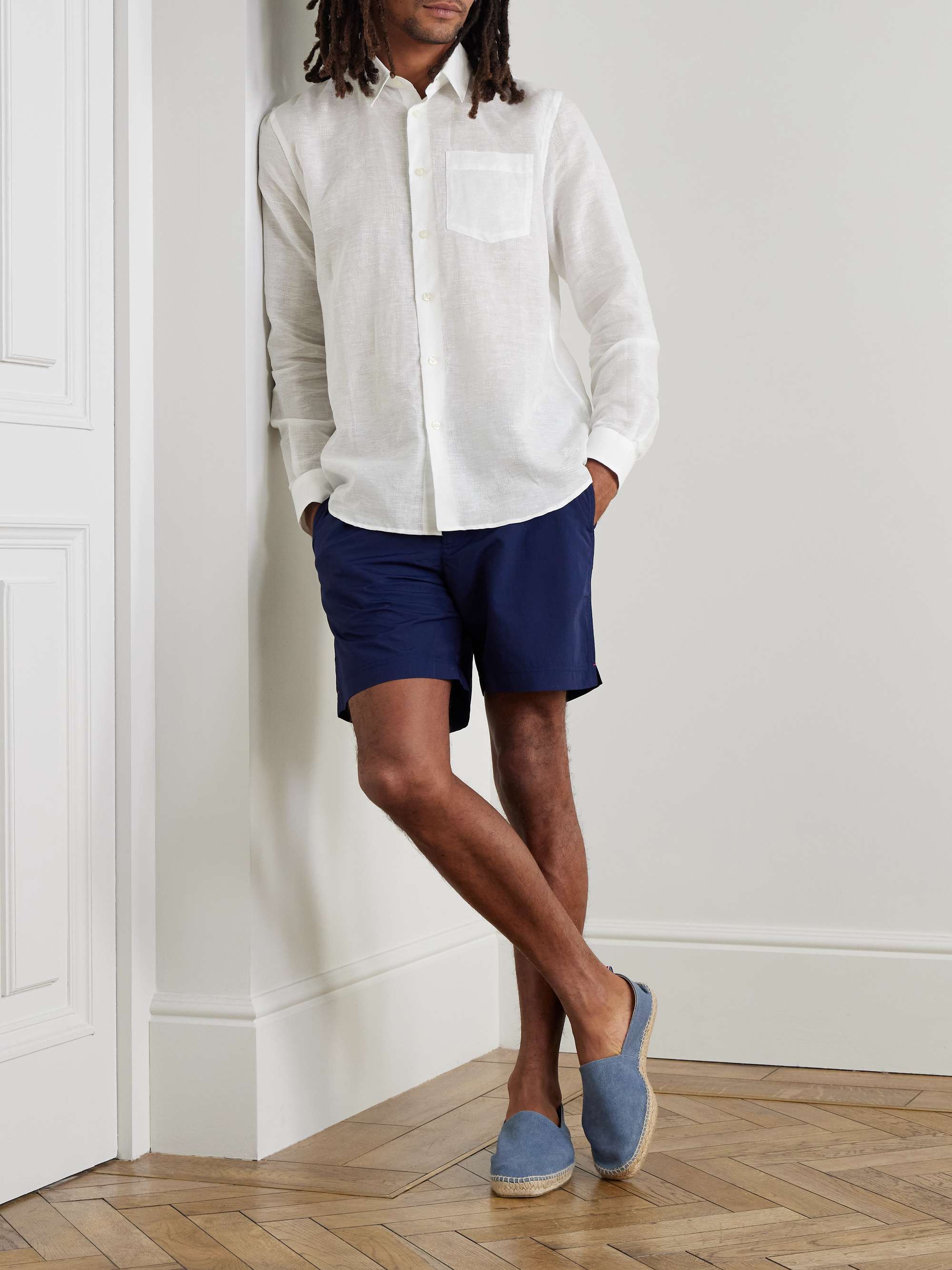 Caroubis Cotton and Linen-Blend Gauze Shirt view