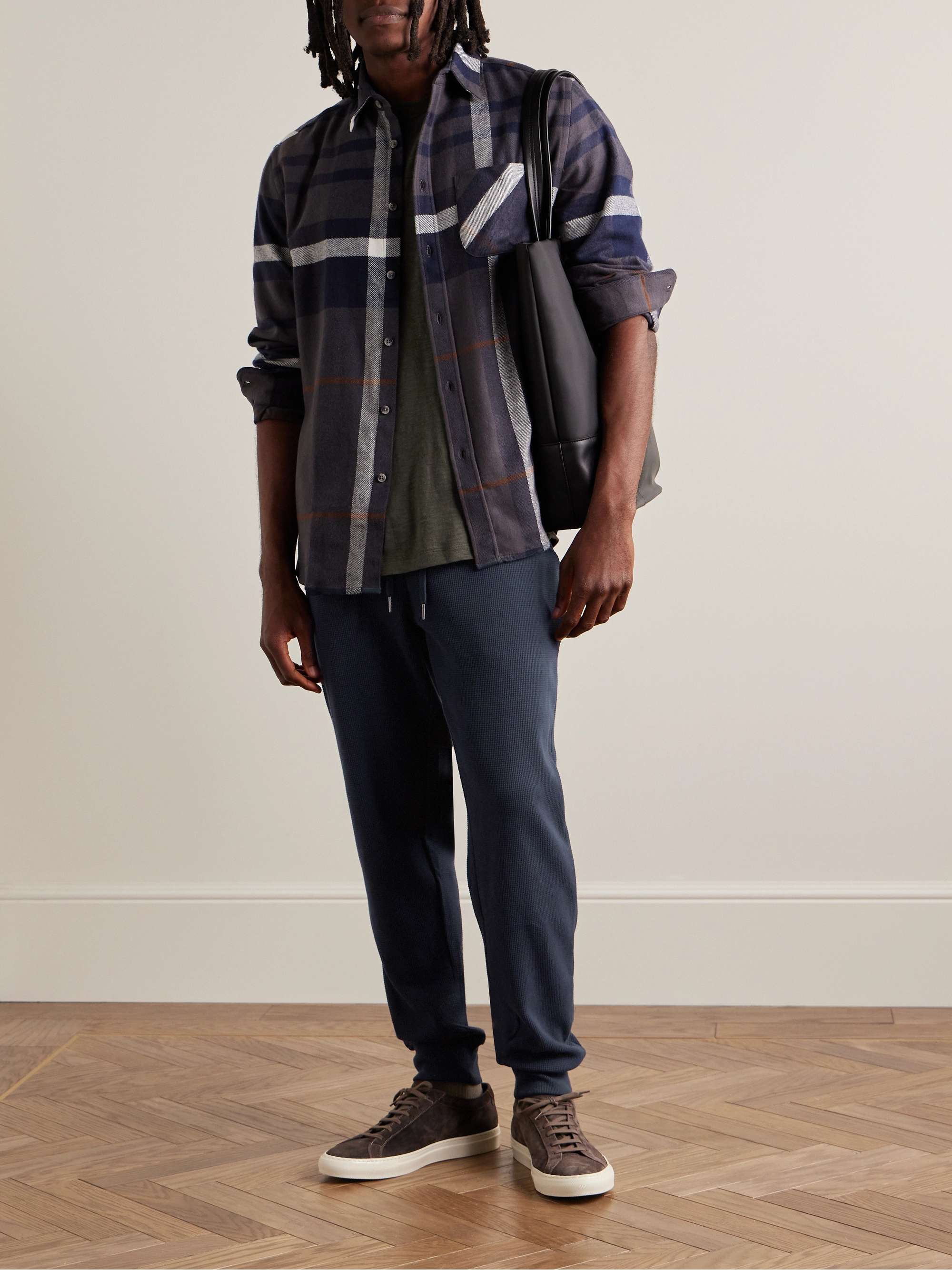 Waffle-Knit Cotton-Blend Sweatpants view