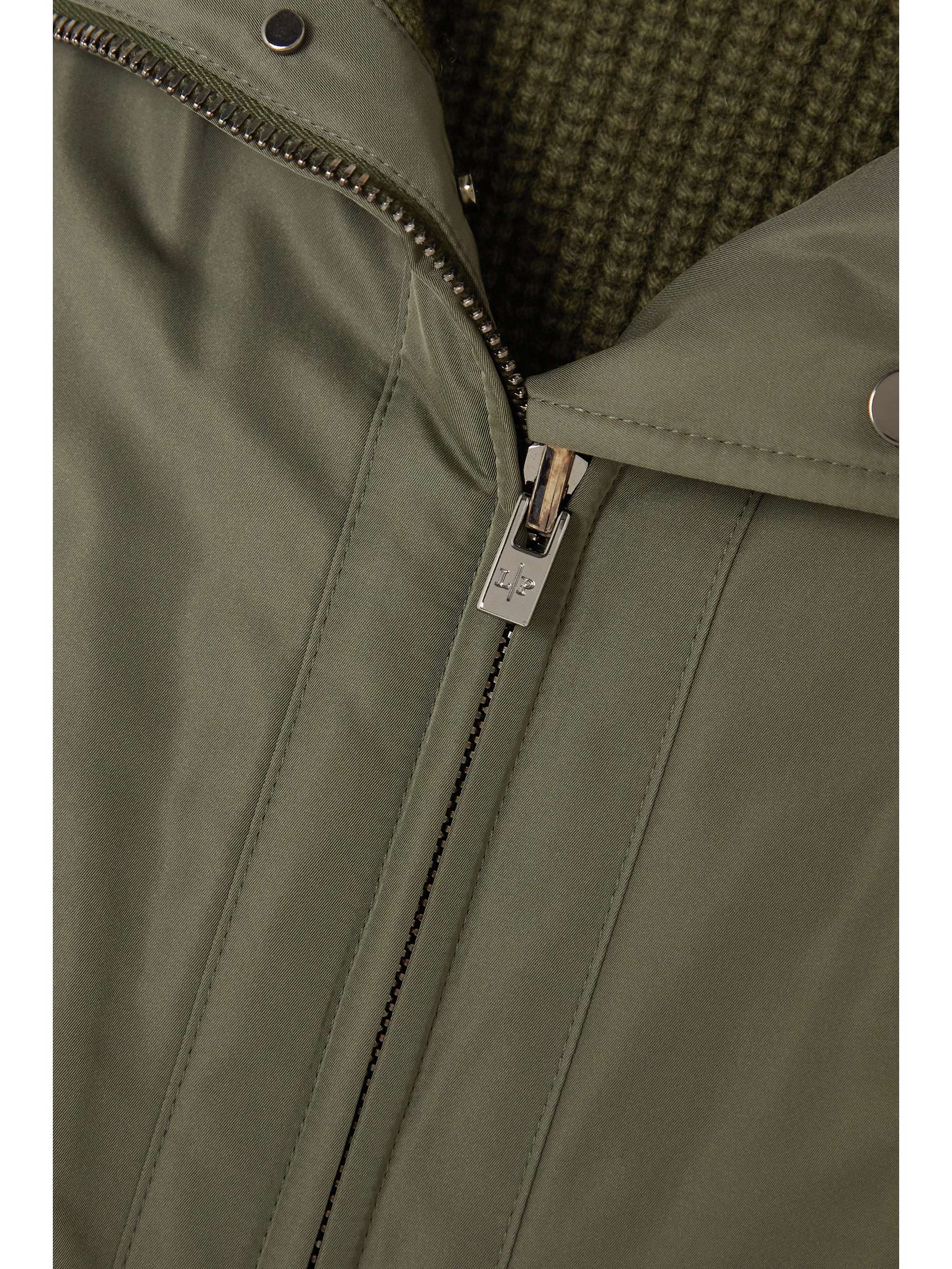 Everdeen padded shell and silk-blend vest view