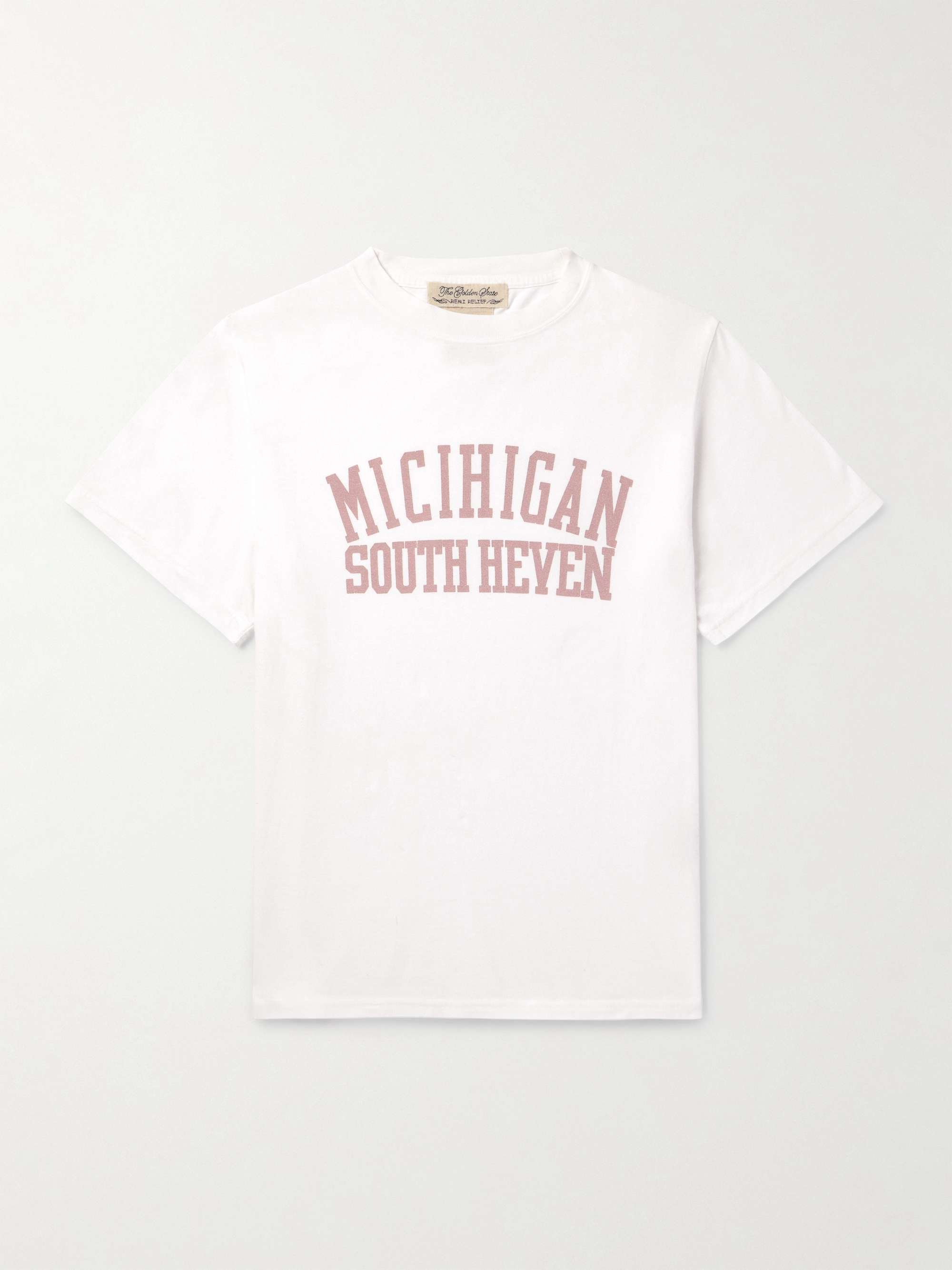 Michigan Slim-Fit Printed Cotton-Jersey T-Shirt view
