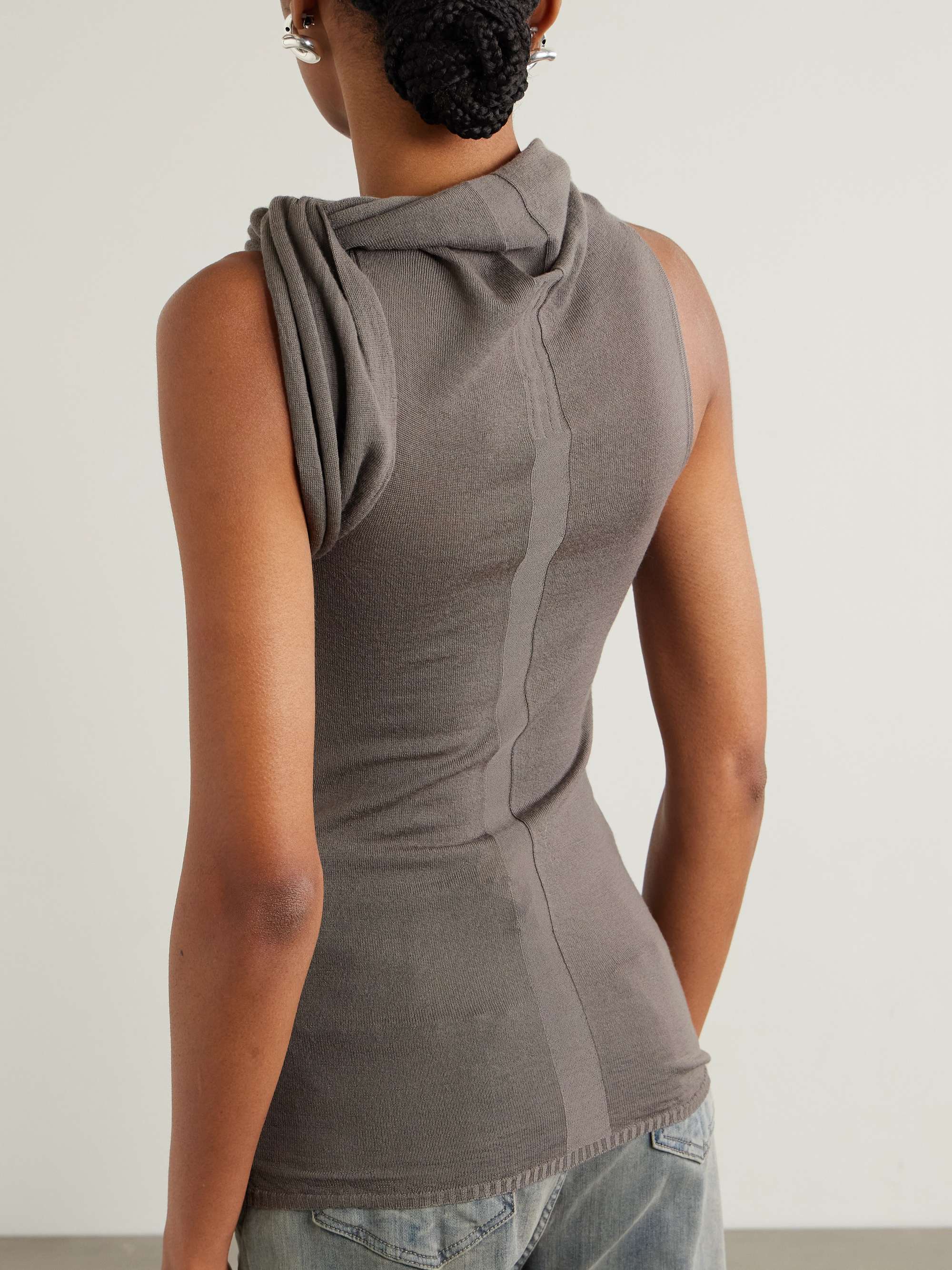 Maglia asymmetric wool top view
