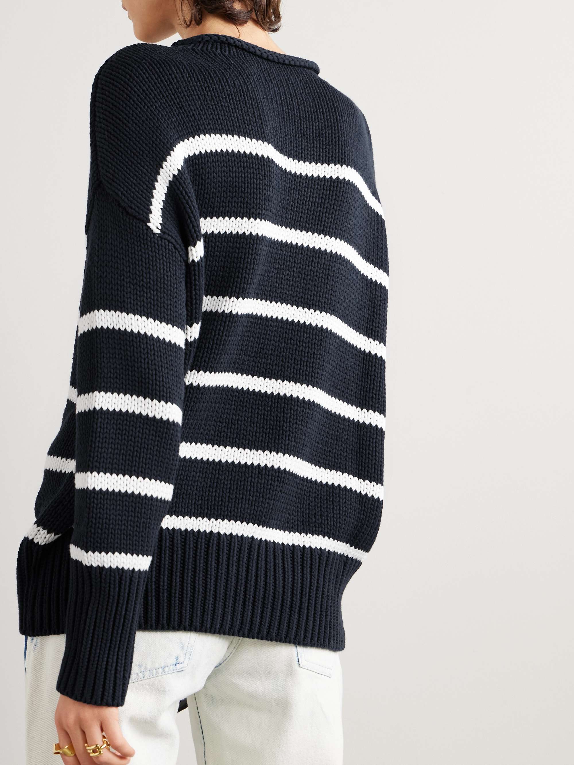 Marina striped cotton sweater view