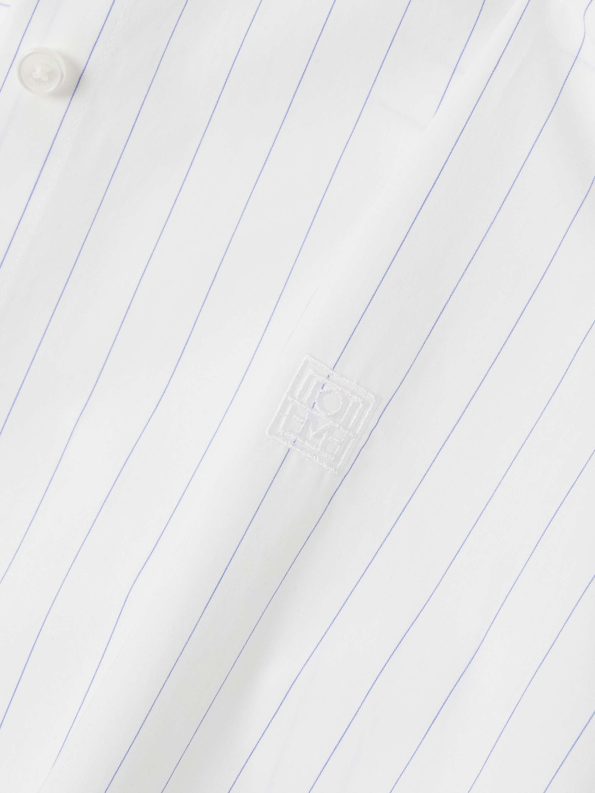 Striped organic cotton-poplin shirt view
