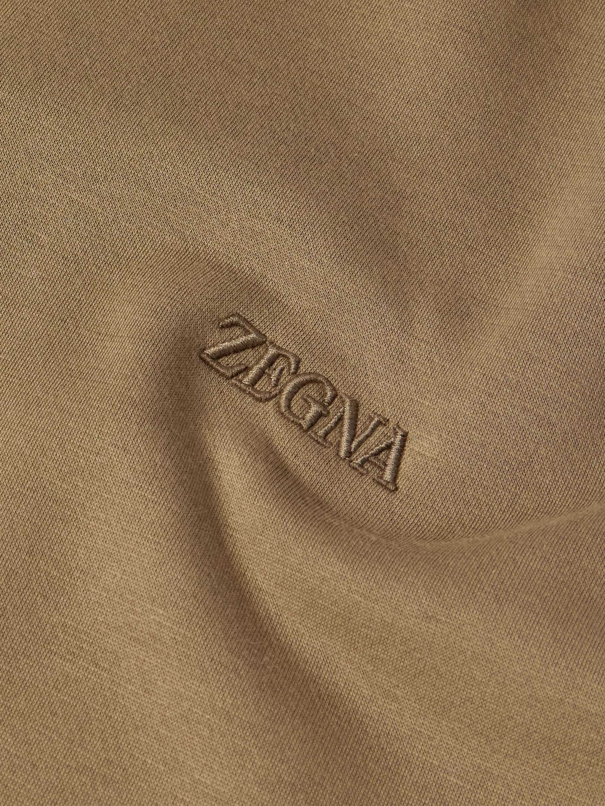 Logo-Embroidered Cotton-Blend Jersey Hoodie view