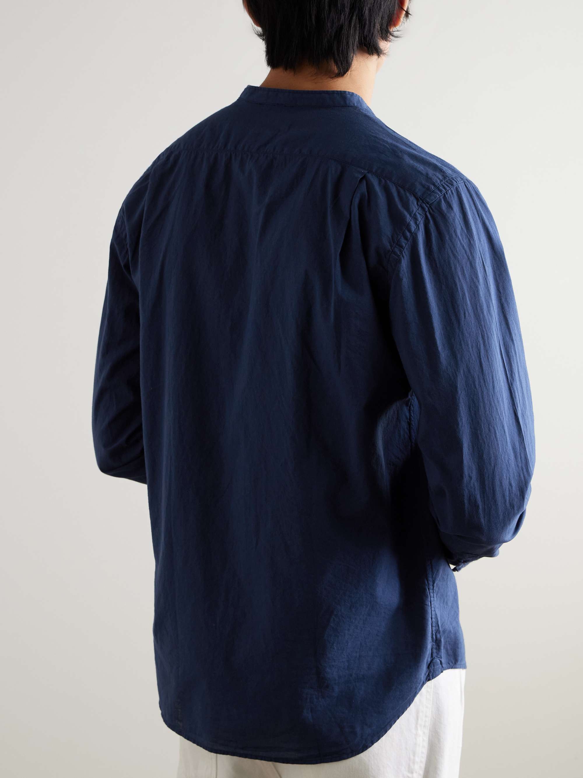 Premium Pat Grandad-Collar Cotton-Twill Shirt view