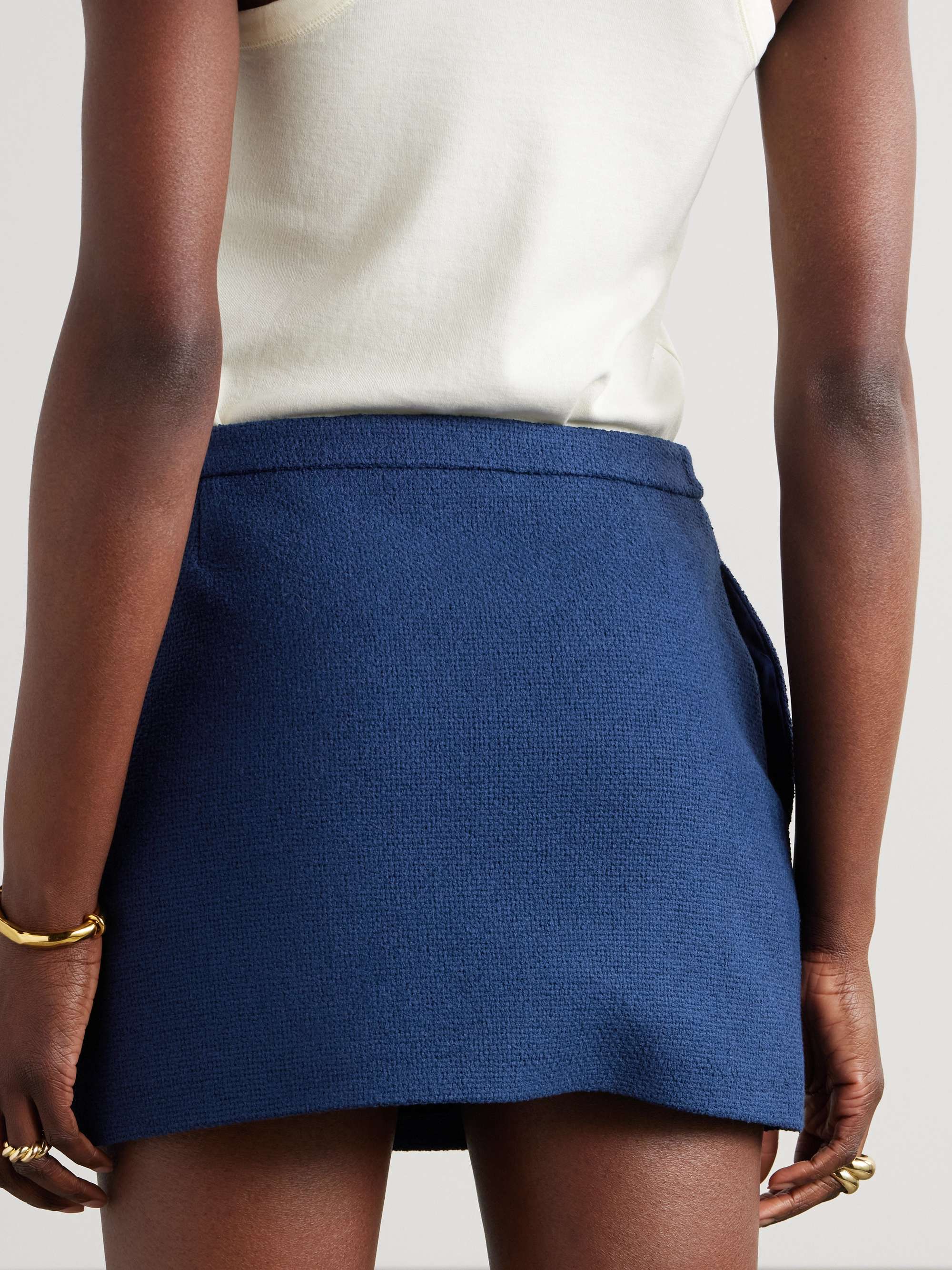 Cotton-blend tweed mini skirt view