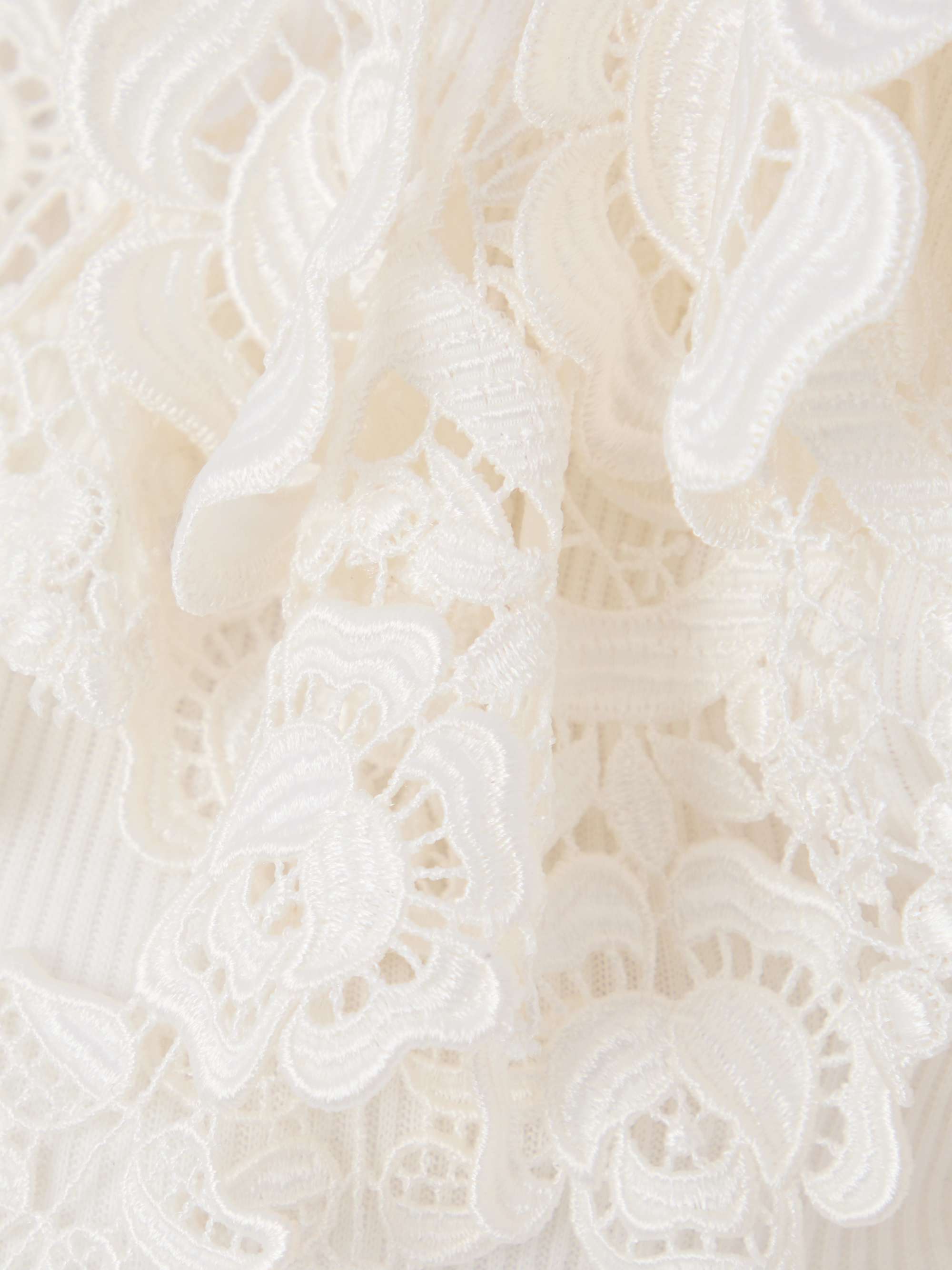 Embellished lace-trimmed cotton bodysuit view