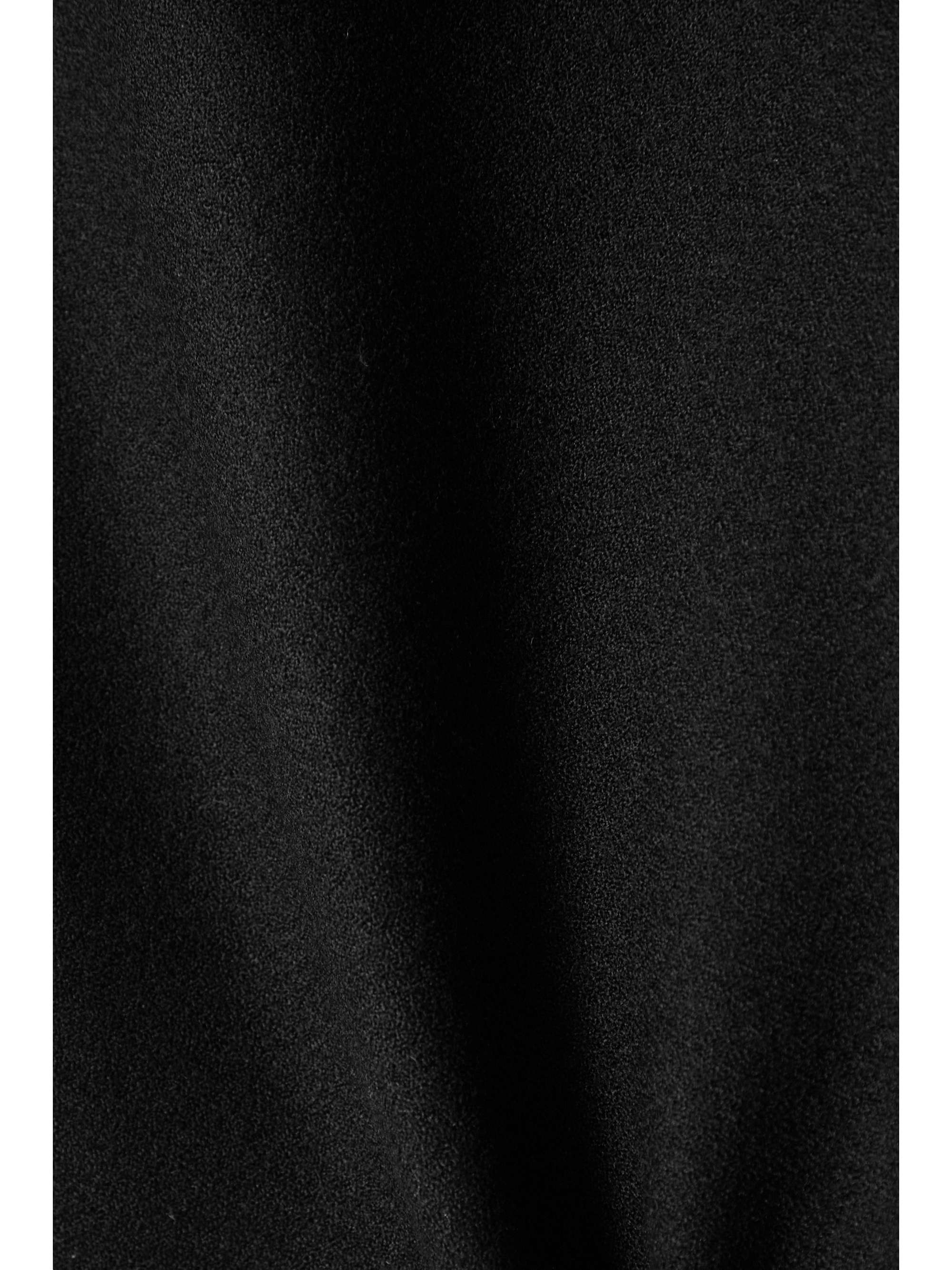 Double-breasted silk-trimmed wool coat view
