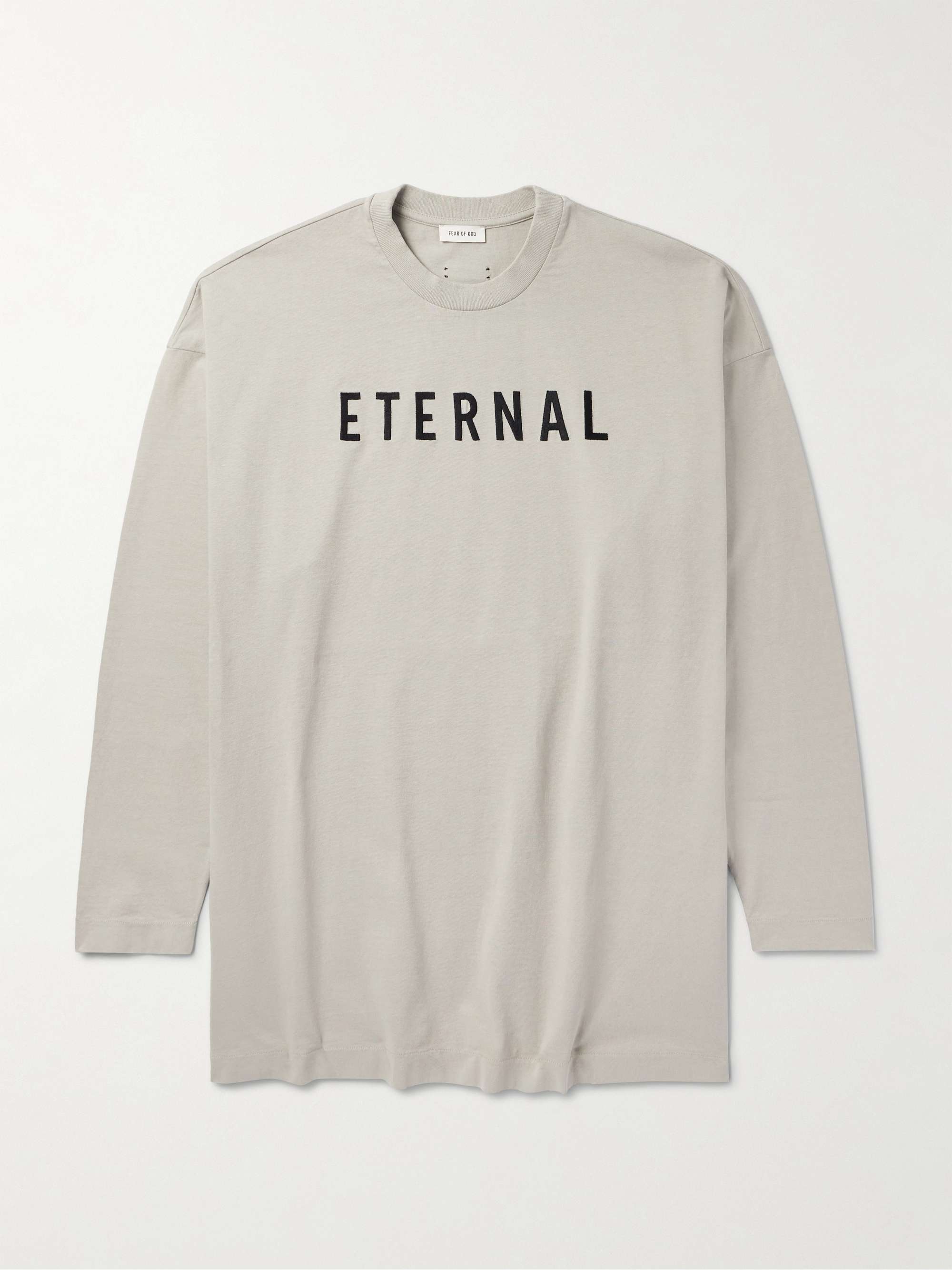 Eternal Oversized Logo-Flocked Cotton-Jersey T-Shirt view