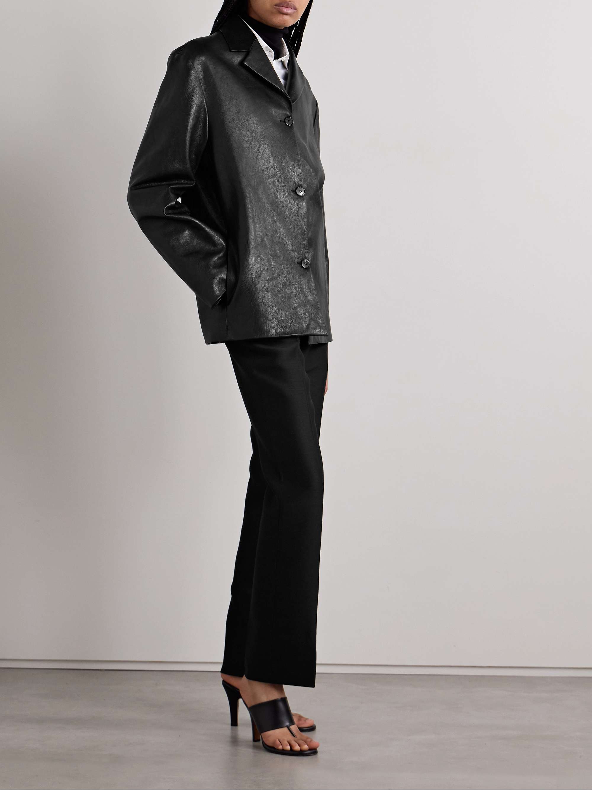 Fabian leather jacket view
