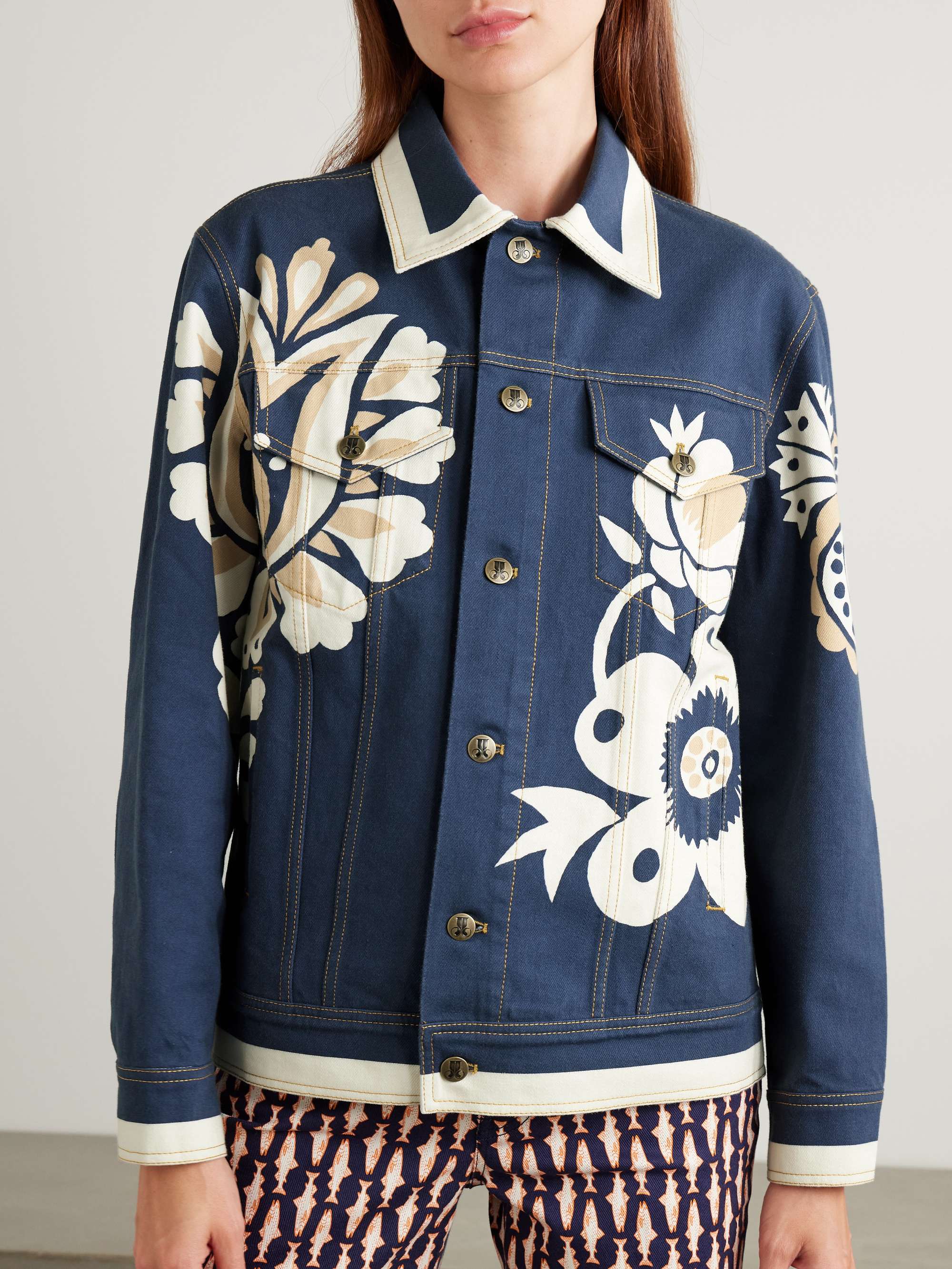 JJ floral-print denim jacket view