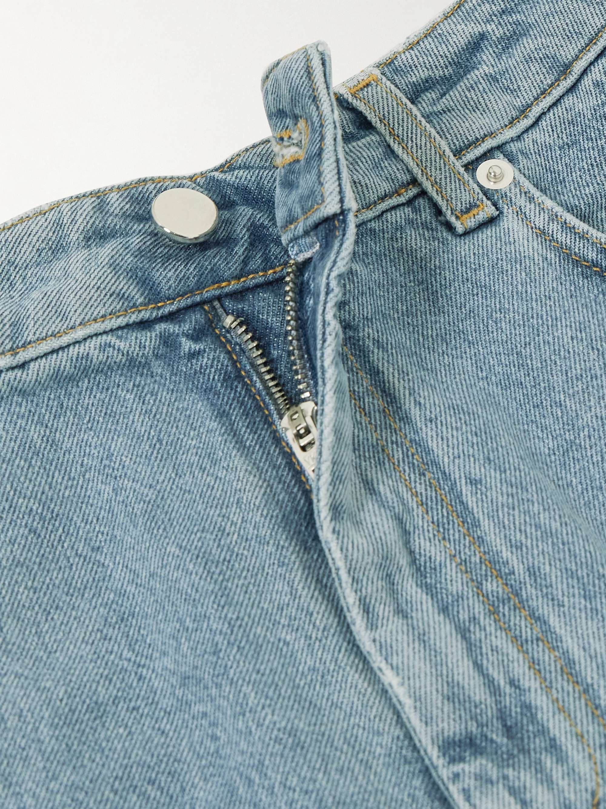 Isu high-rise organic denim shorts view