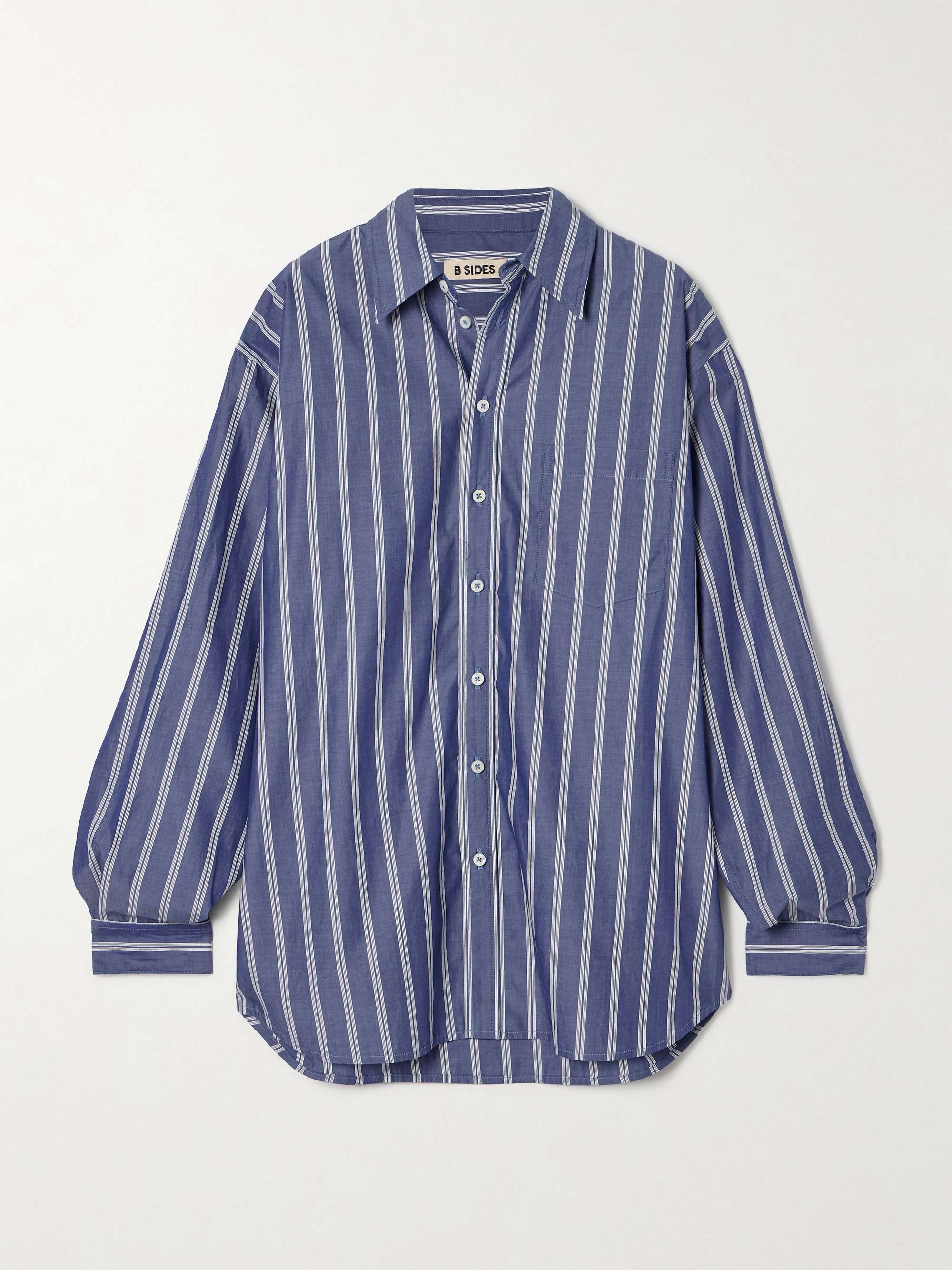 Nolan striped cotton-poplin shirt view