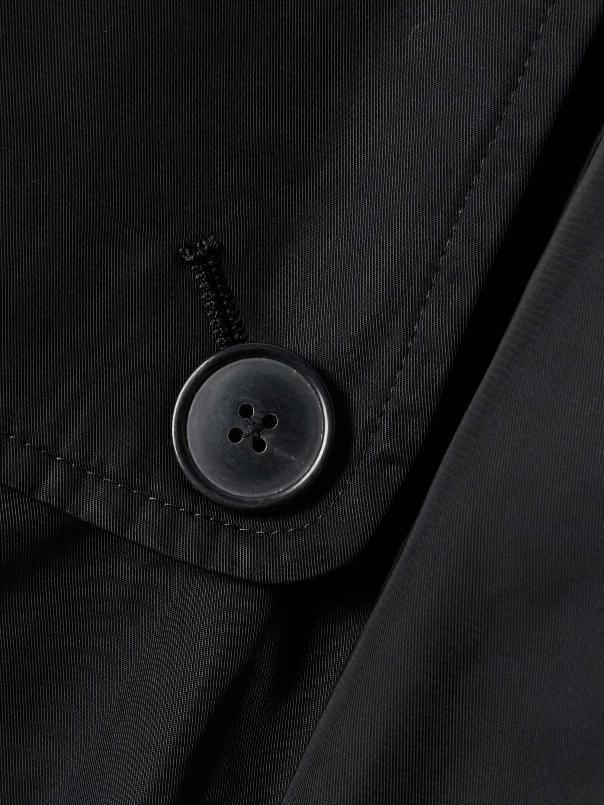 Double-breasted twill trench coat view