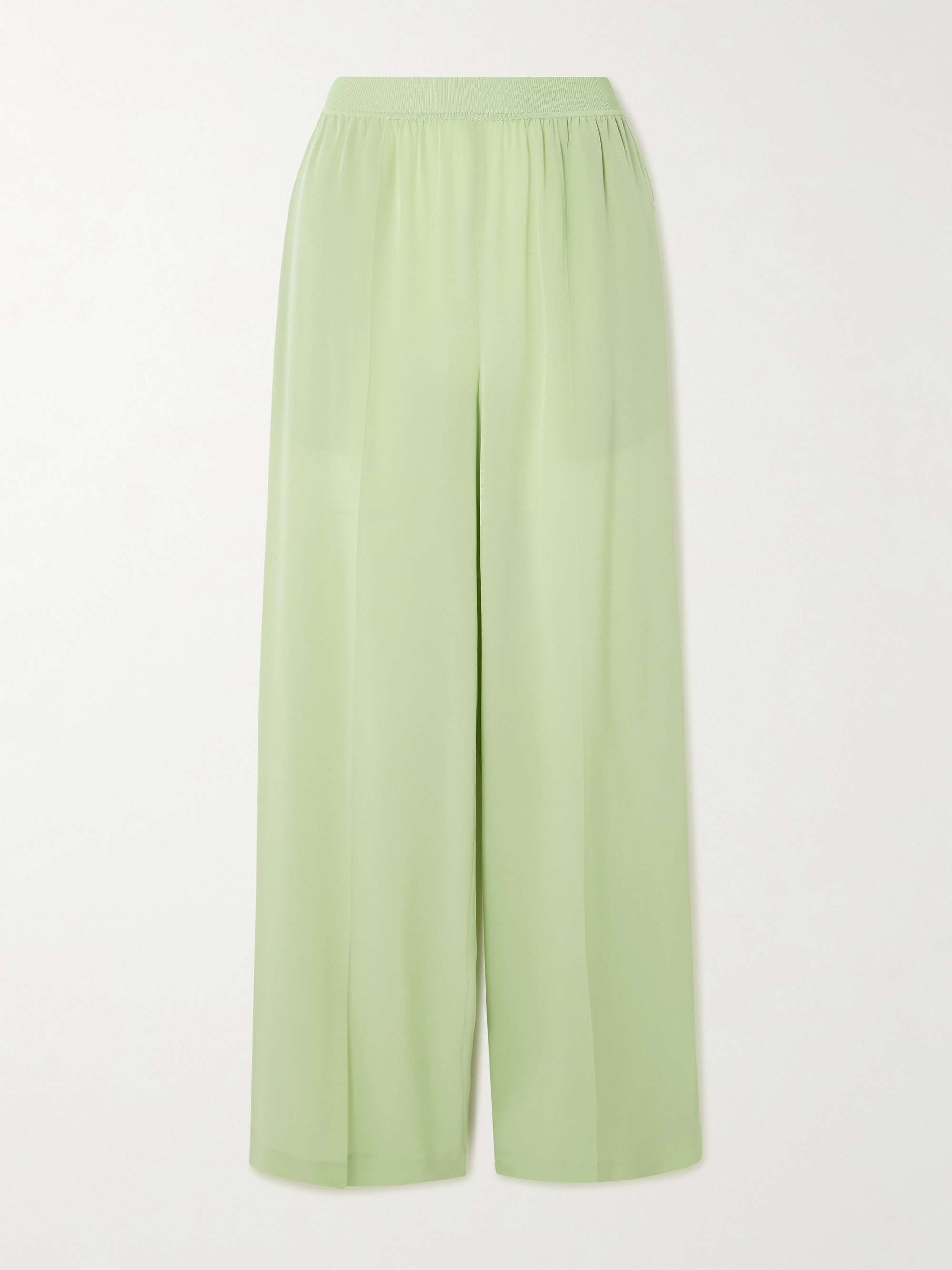 Hulin silk crepe de chine wide-leg pants view