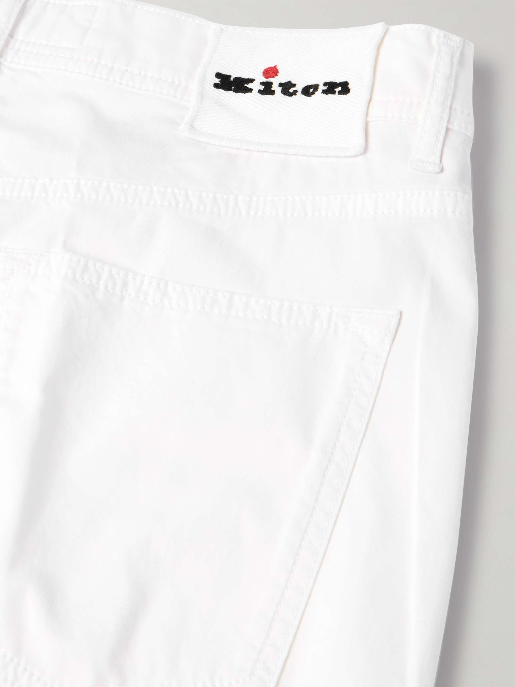 Straight-Leg Cotton-Blend Trousers view