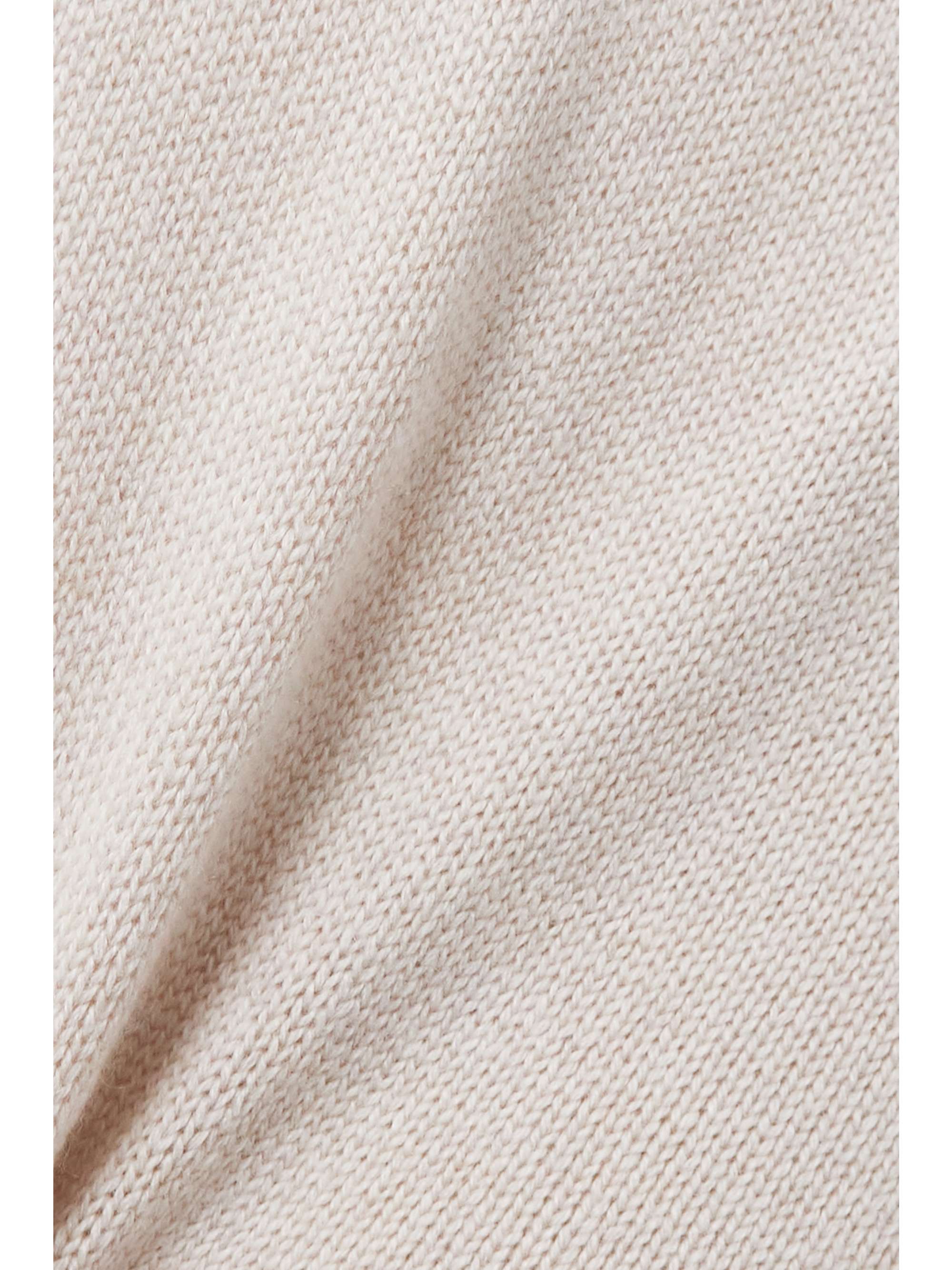 Golden cashmere and wool-blend track pants view